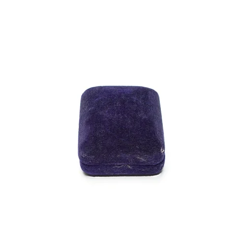 Vintage K. Mikimoto Ginza Tokyo Pearl or Ring Box, Purple Velvet