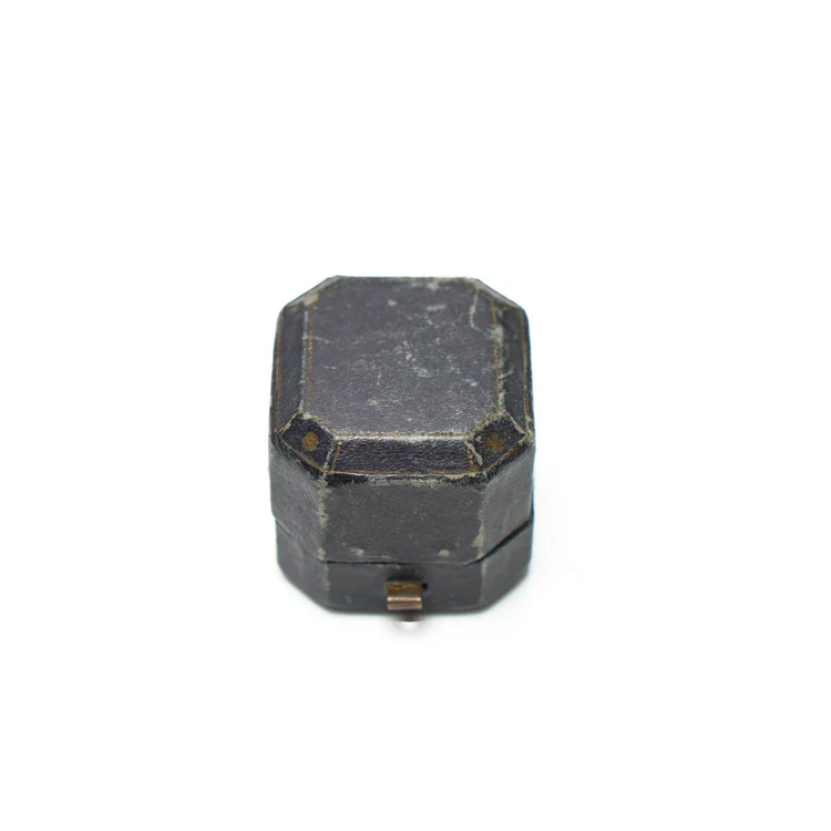 Antique Austin Balsom Reading Ring Box, Octagonal