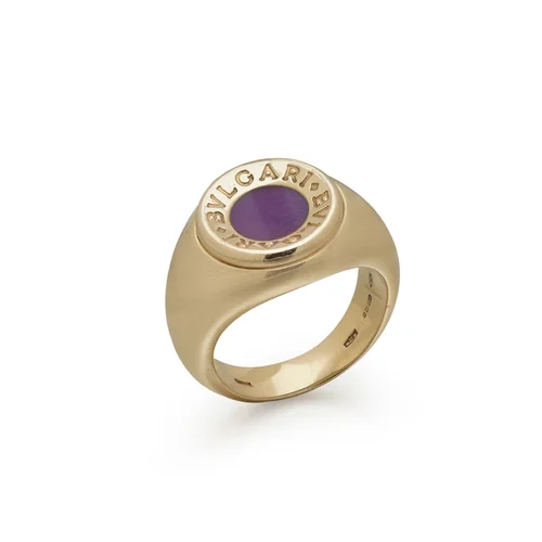 Bulgari 18KT Gold and Amethyst Bulgari Bulgari Signet Ring
