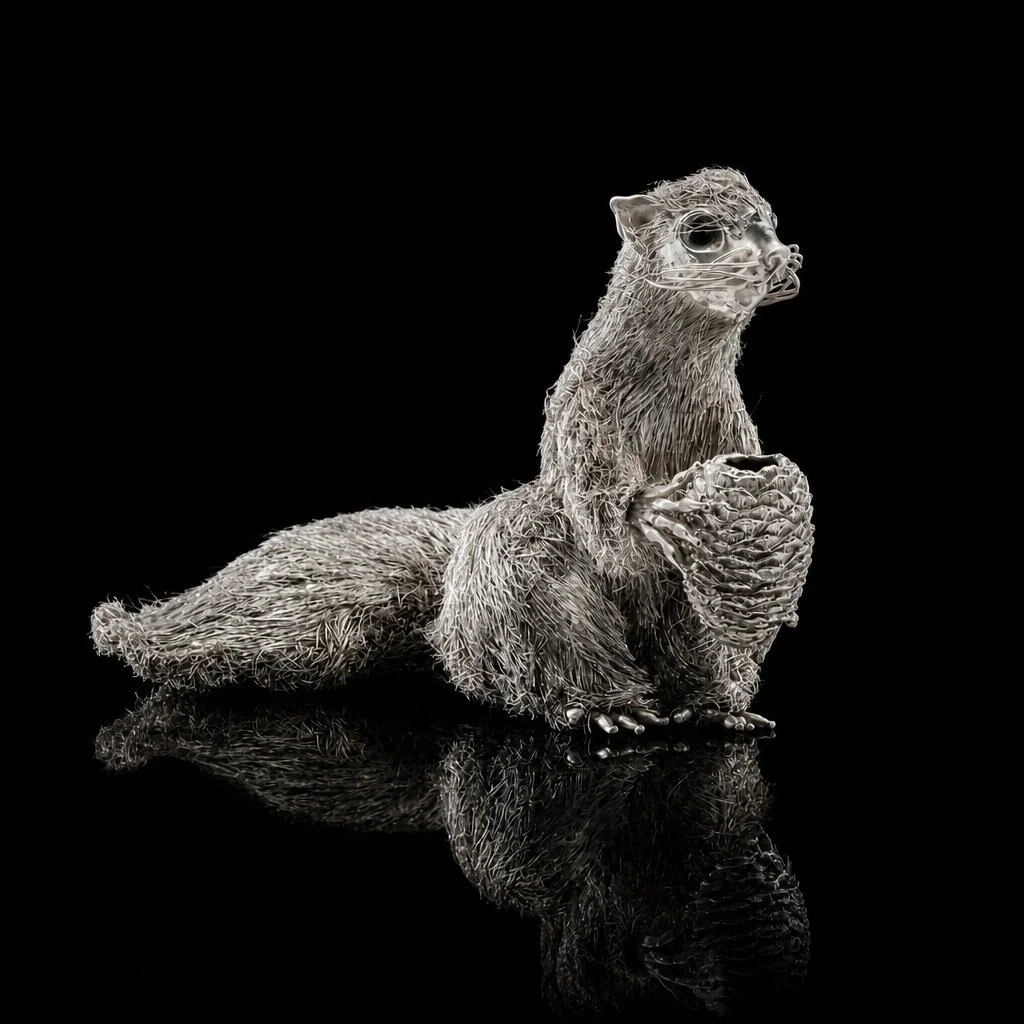 Mario Buccellati Italian sterling silver squirrel figurine.