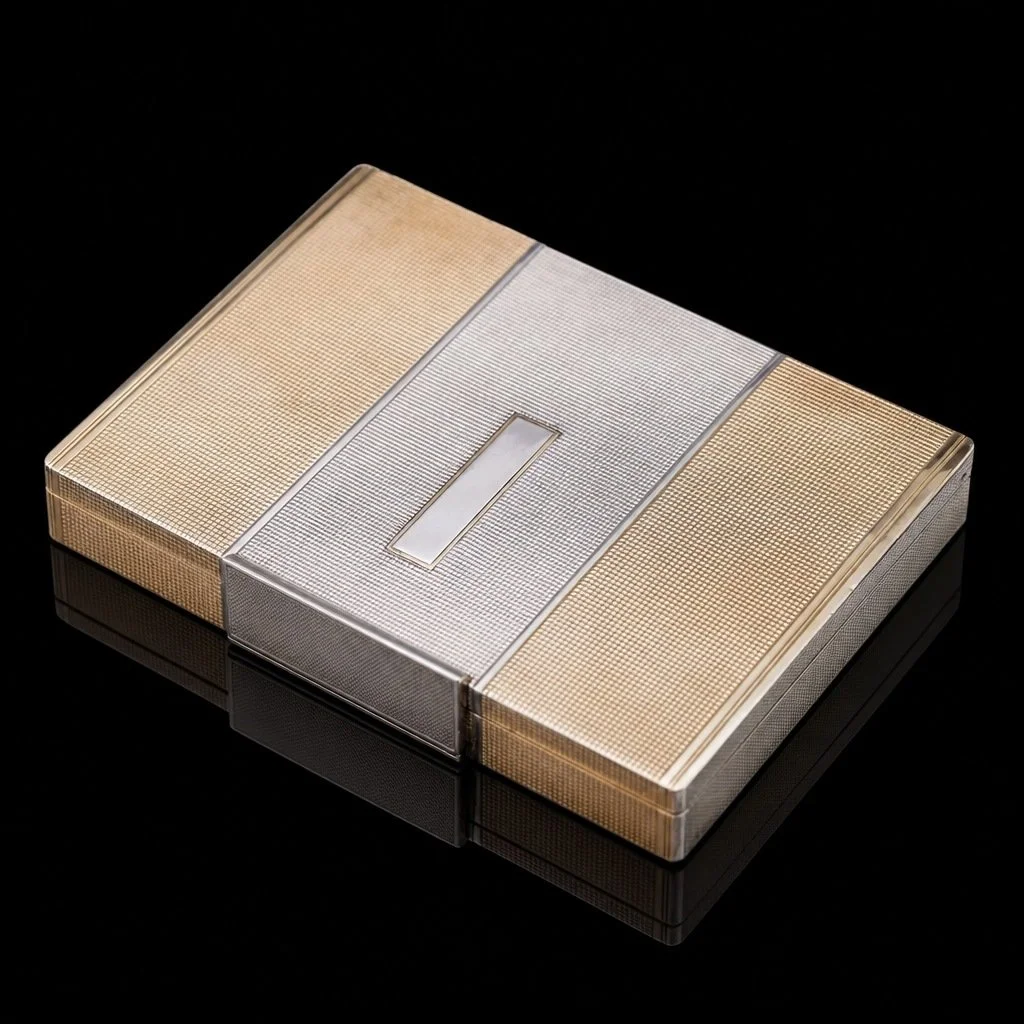 A vintage silver-gilt compact case by Asprey, London, 1939