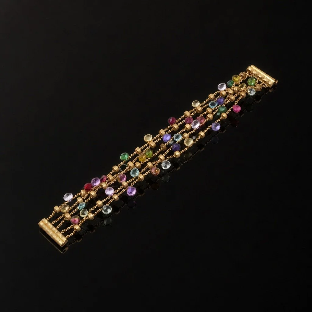 Marco Bicego Five-Strand Gemstone Bracelet, 18KT Yellow Gold