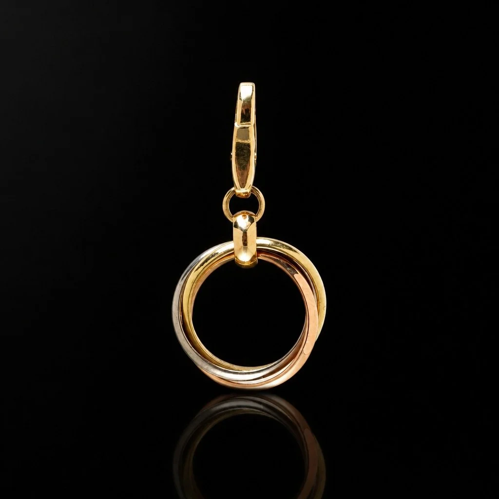 Cartier Trinity 18KT Three Colour Gold Charm Pendant, Signed and Hallmarked