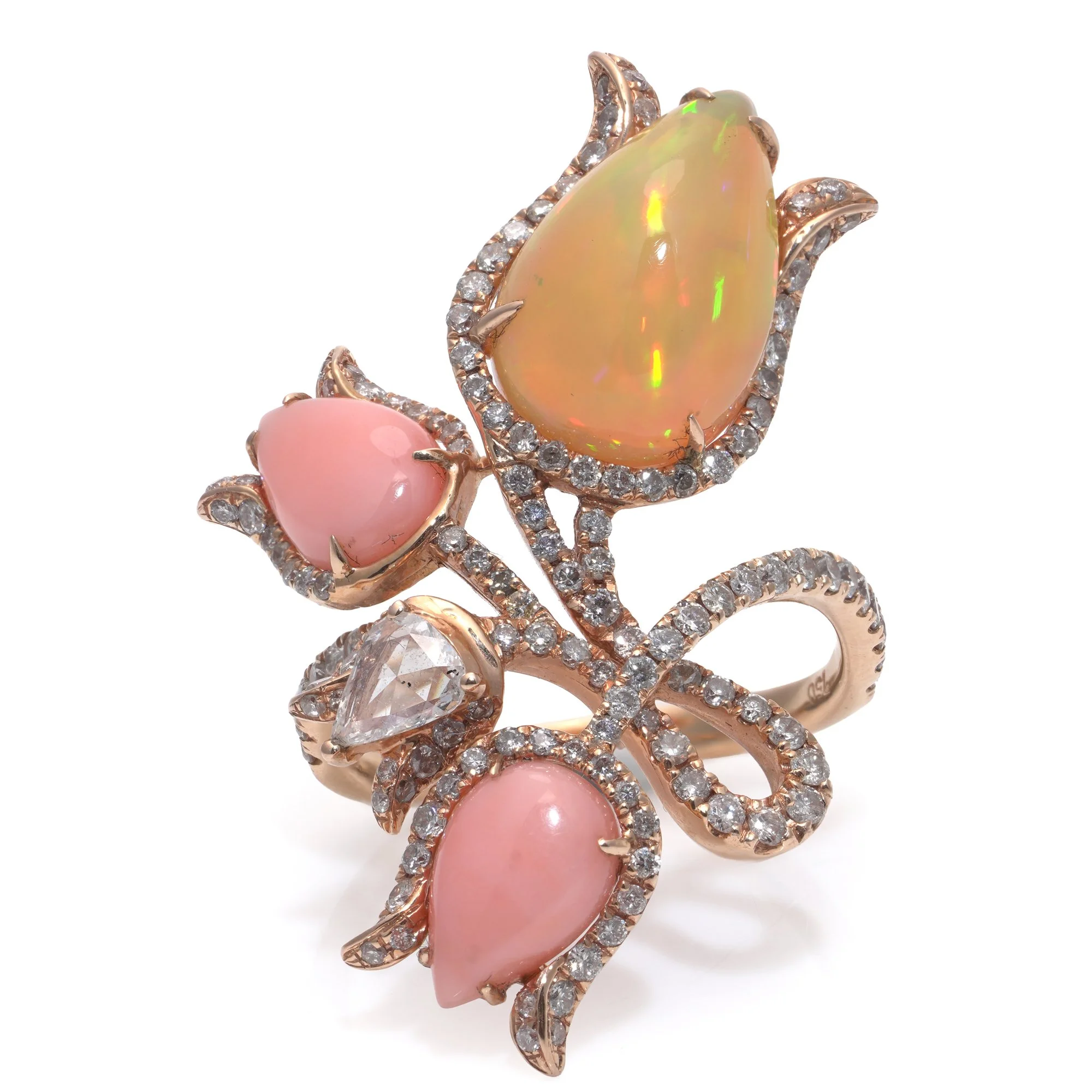 mozeris-fine-antiques-contemporary-18kt-gold-opal-coral-diamond-flower-ring2.jpg