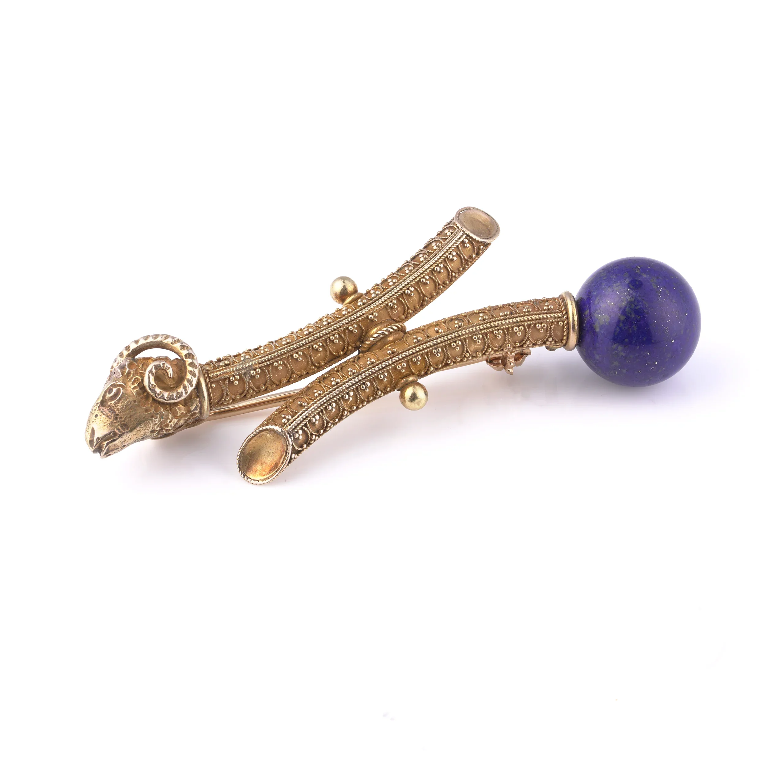 Mozeris-Fine-Antiques-Rams-Head-Gold-Brooch-with-Lapis-Lazuli3.webp