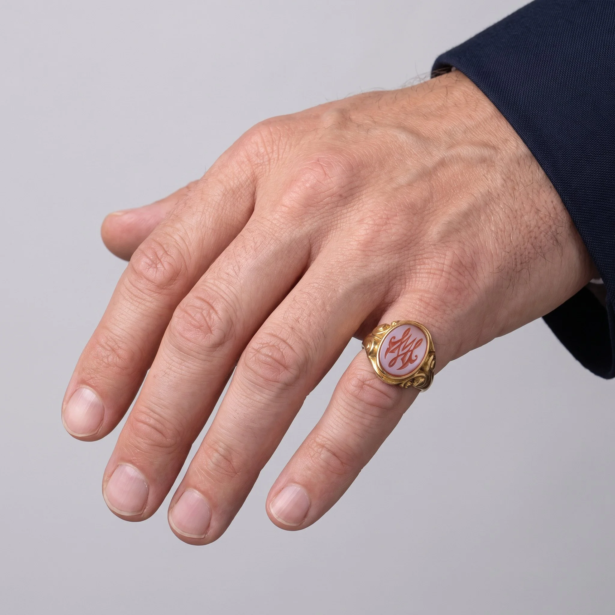 Carnelian-Intaglio-Monogram-Signet-Ring-Gold-99-worn-Mozeris-Fine-Antiques.jpg