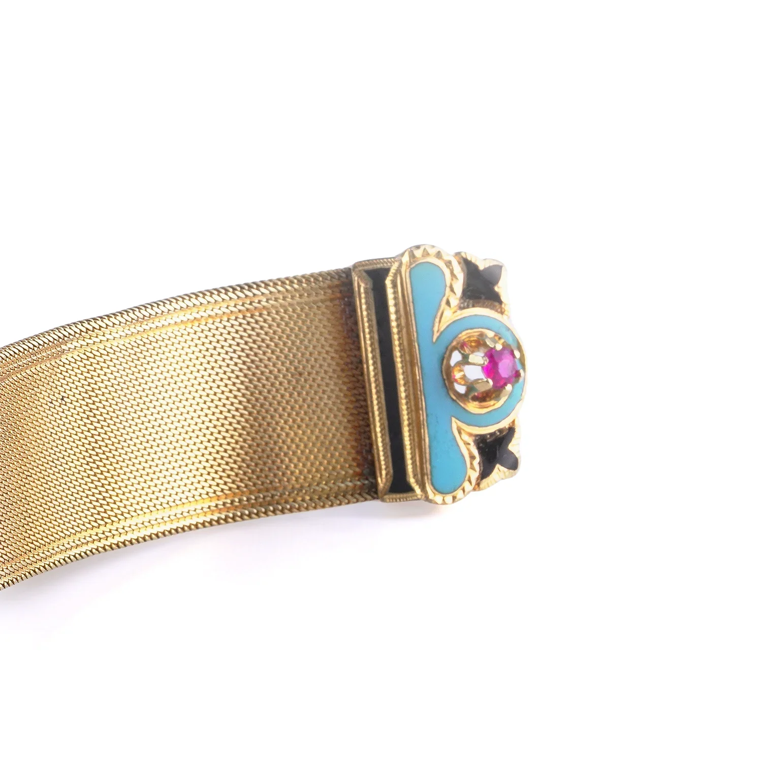 MOZERIS-FINE-ANTIQUES-ANTIQUE-22KT-GOLD-RUBY-AND-ENAMEL-BELT-BRACELET6.webp