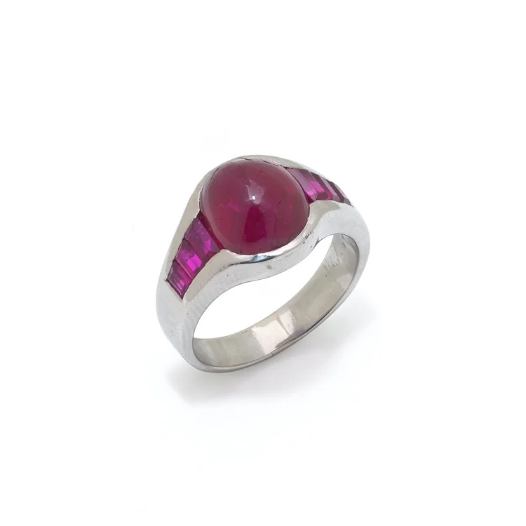 Bulgari Platinum Burma Ruby Ring