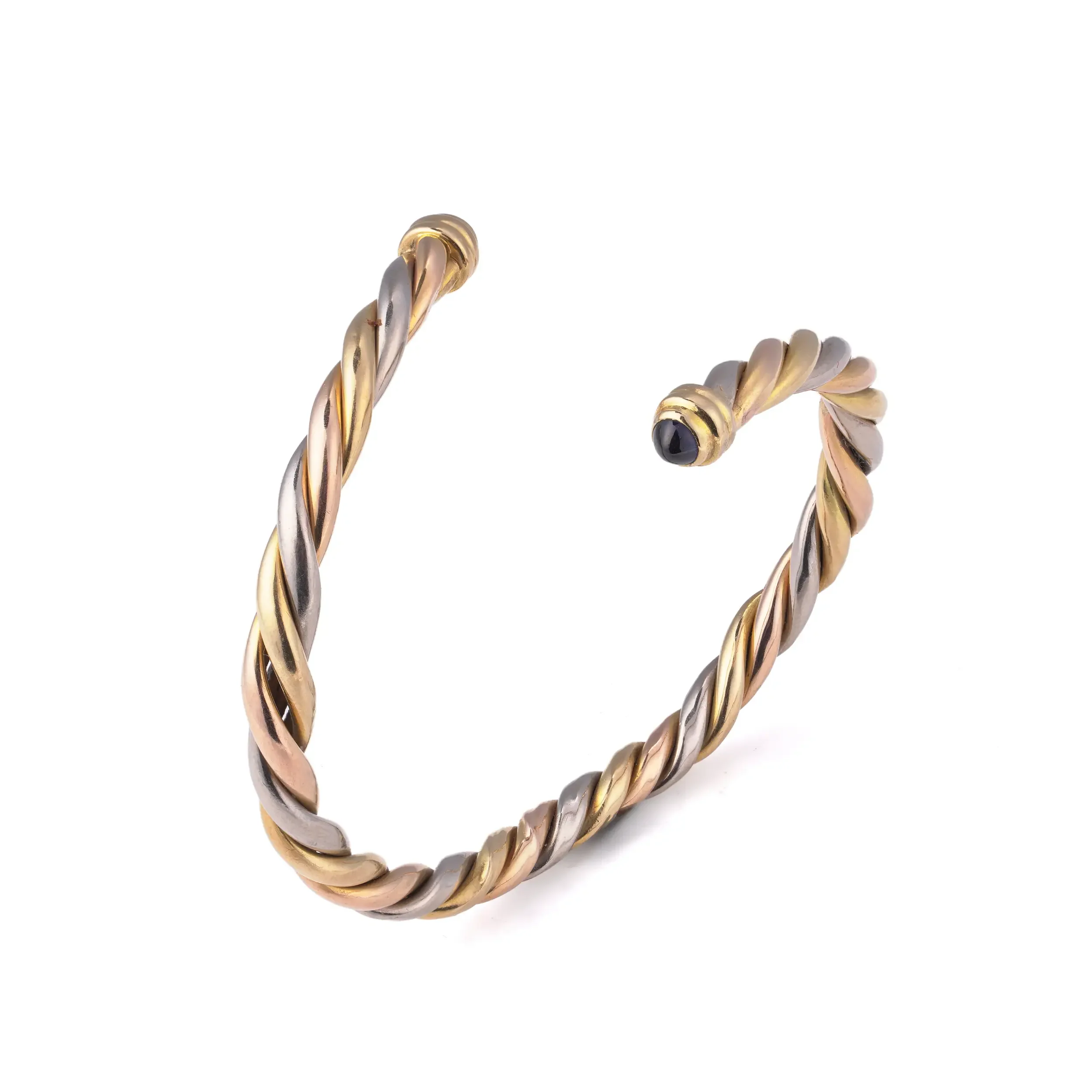 Mozeris-Fine-Antiques---Cartier-Trinity-18KT-Gold-Bangle-with-Cabochon-Sapphires1.webp