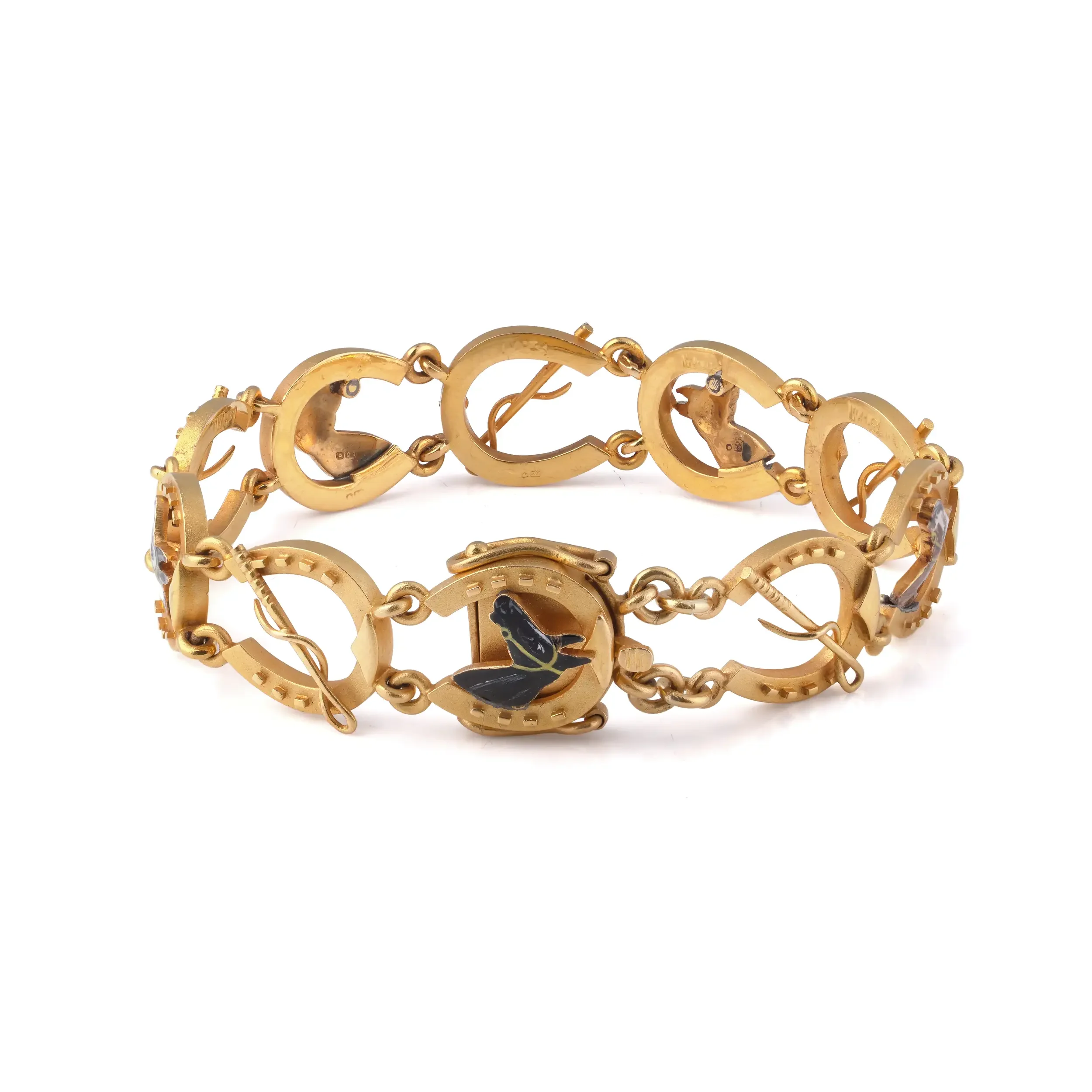 Victorian 22KT Gold Horse Motif Bracelet – Birmingham 1899