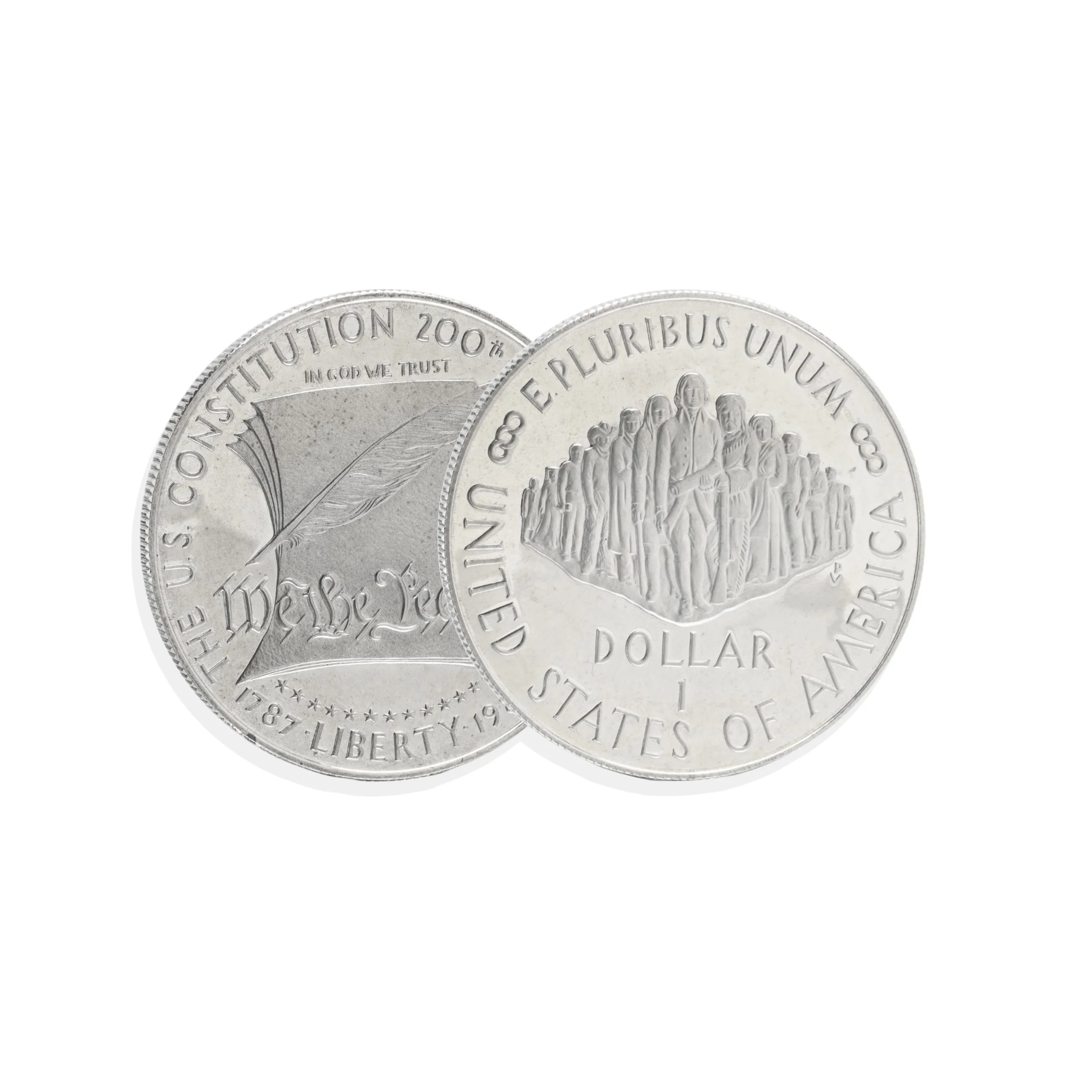 United States Constitution Bicentennial 1987 Silver Dollar, US Commemorative Coin