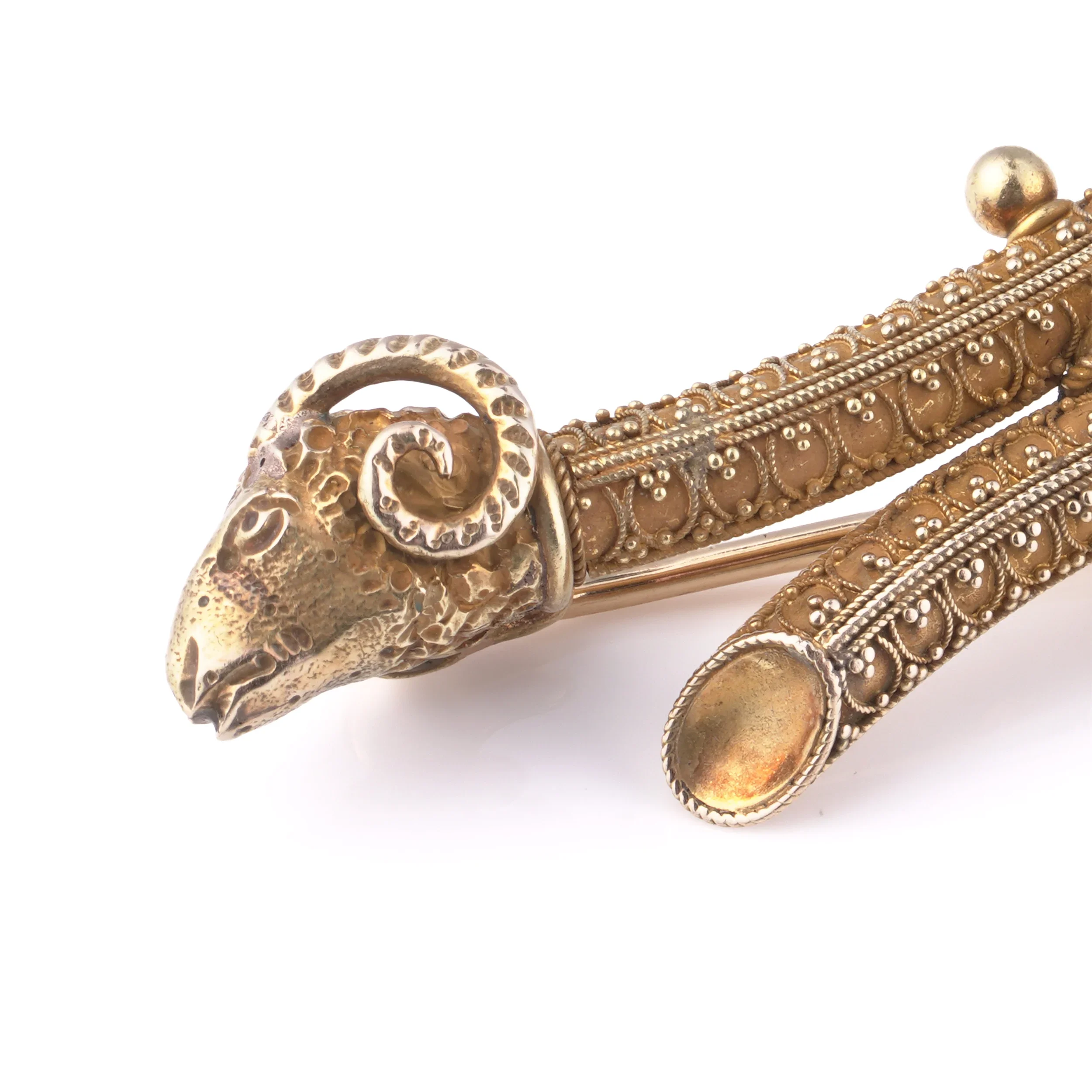 Mozeris-Fine-Antiques-Rams-Head-Gold-Brooch-with-Lapis-Lazuli4.webp