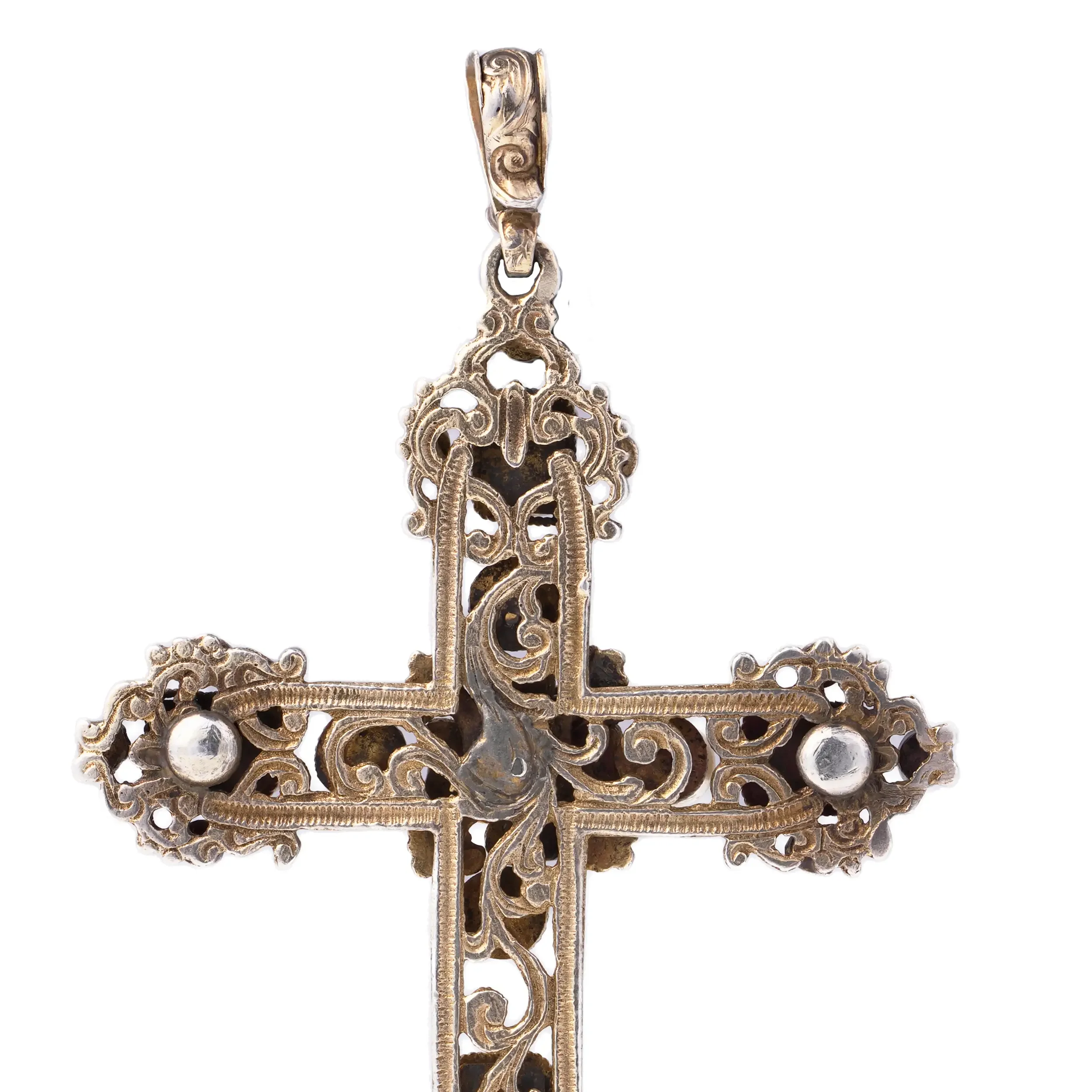 Mozeris-Fine-Antiques--Antique-Victorian-Gem-Set-Cross-Pendant-in-Silver-and-Silver-Gilt7.webp