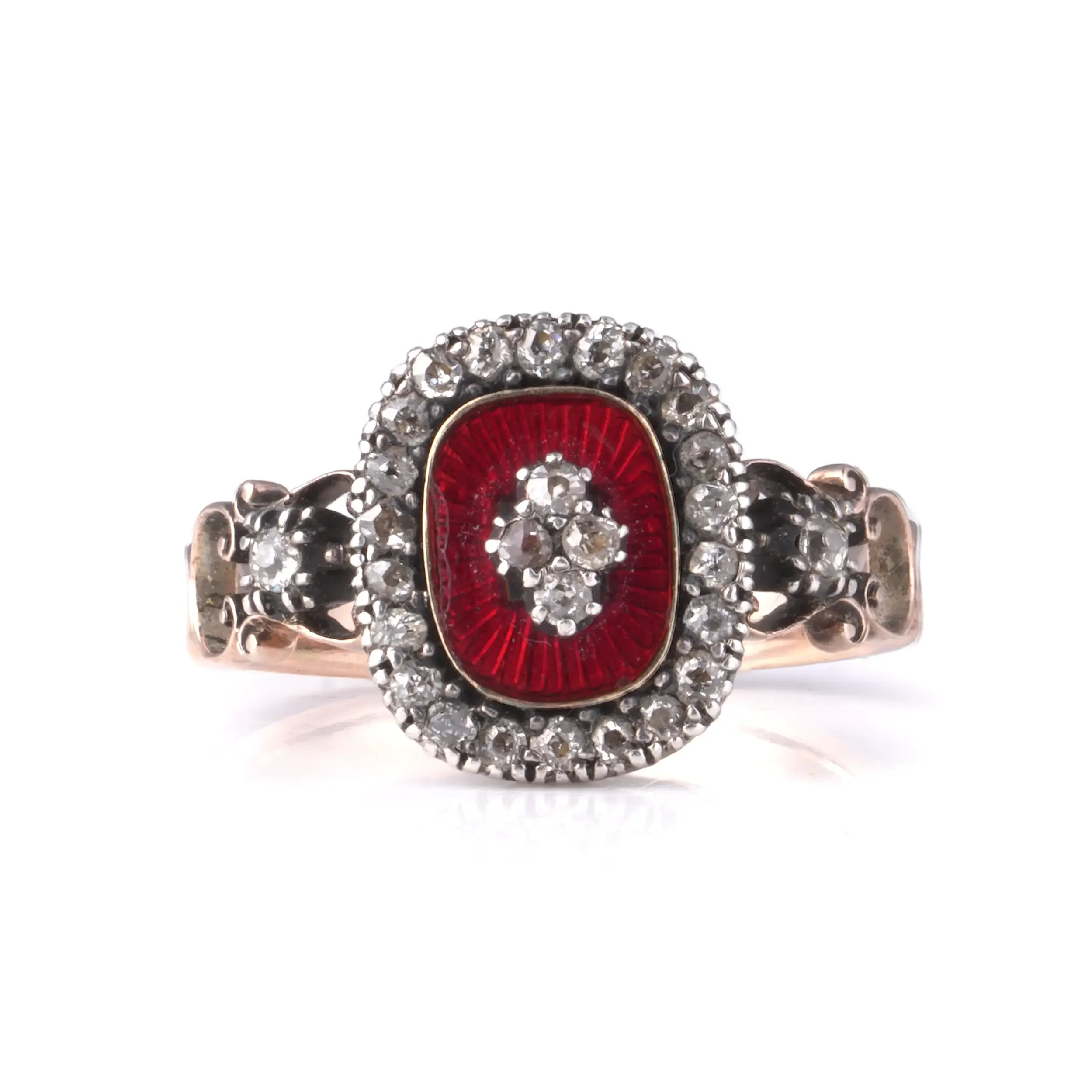 Mozeris-Fine-Antiques-Victorian-Rose-Cut-Diamond-&-Red-Enamel-Ring-9KT-Gold1.webp