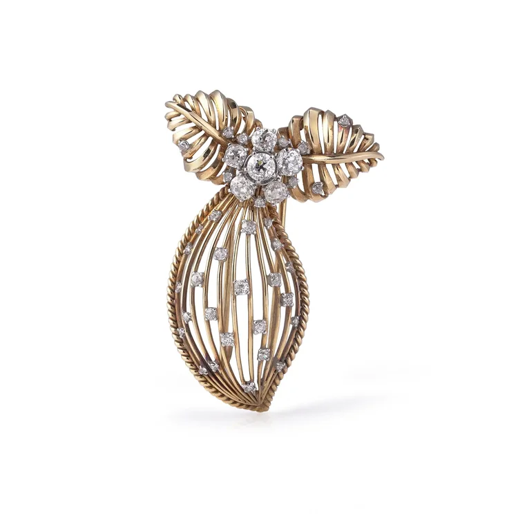 Art Deco Cartier Montres Diamond Bow Brooch, Circa 1930s