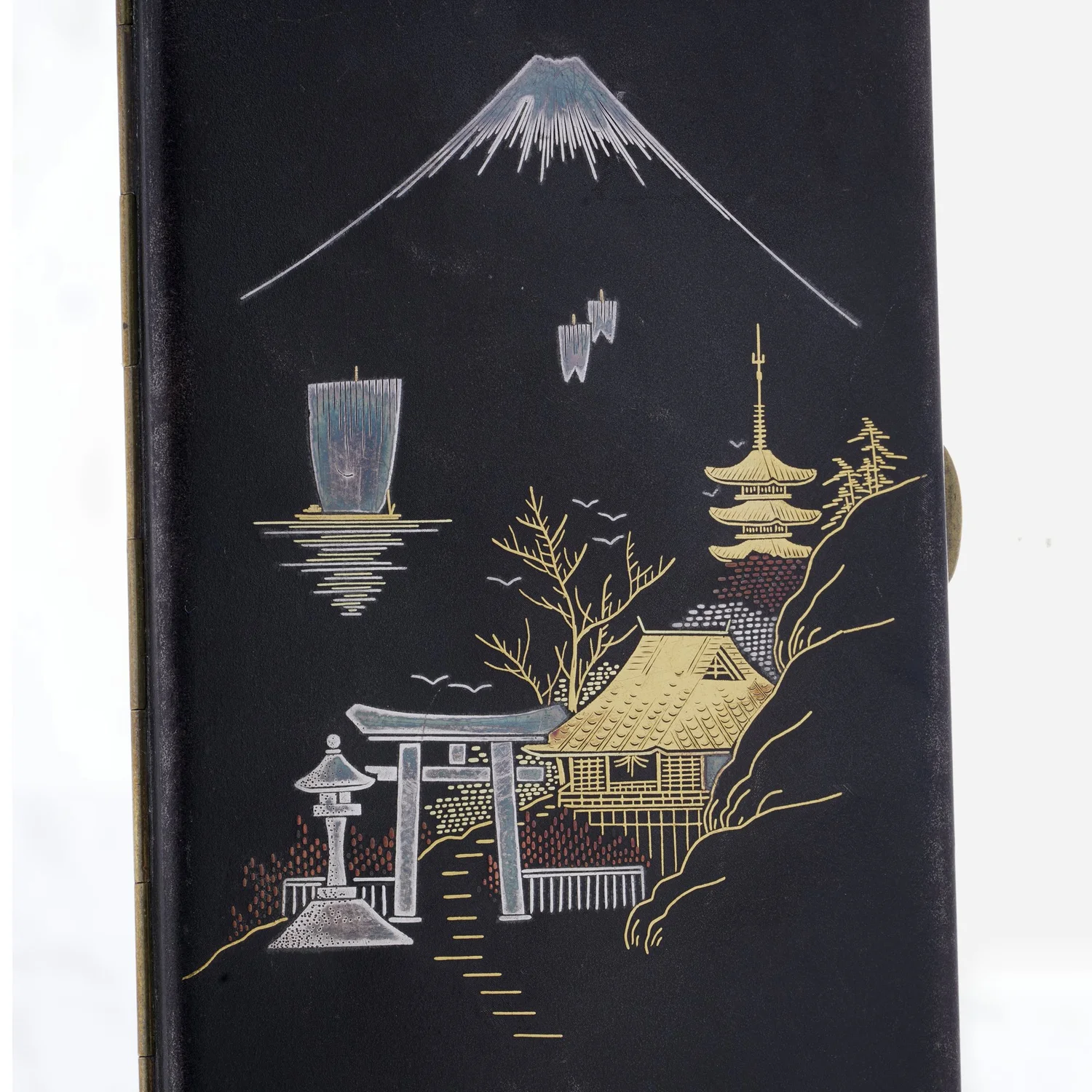 antique japanese cigarette holder Silver or Cigar Antique Damascene Shigarettoksu Cigarette Case