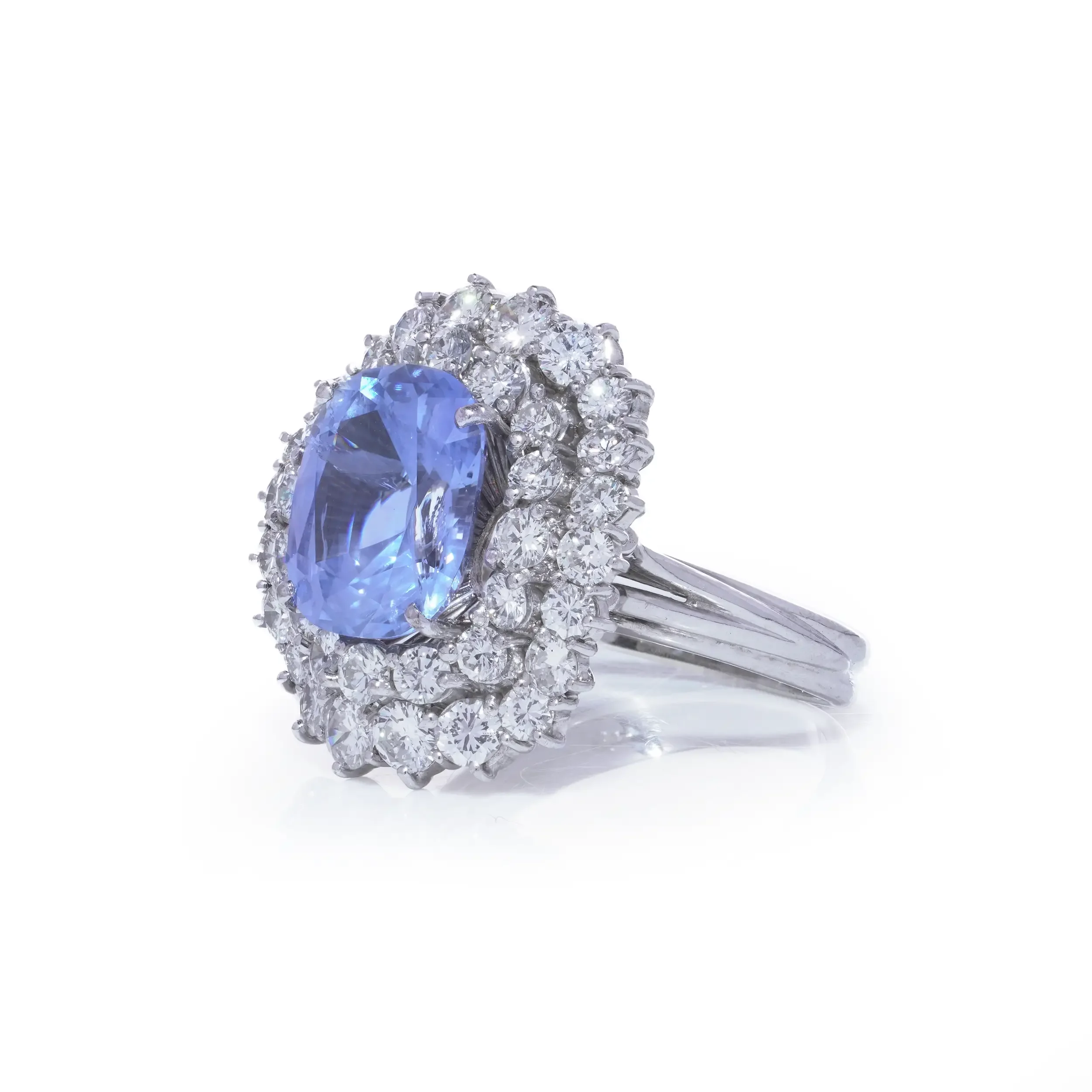 Mozeris-Fine-Antiques-18KT-White-Gold-Natural-Ceylon-Sapphire-&-Diamond-Cluster-Ring-5.91ct-3.webp
