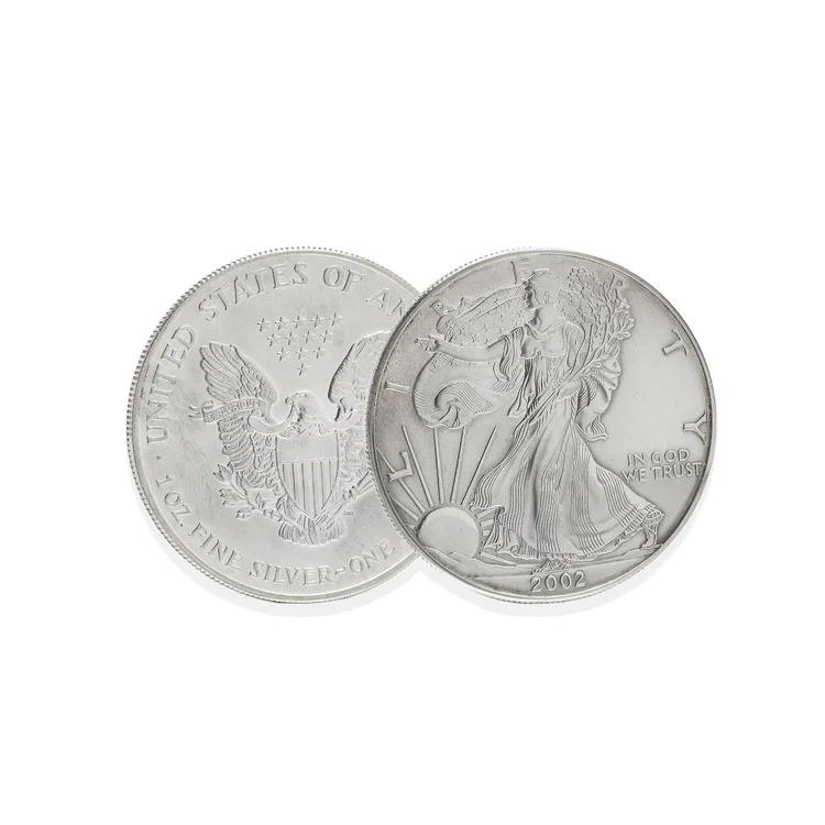 American Silver Eagle 2002 1oz Fine Silver Dollar, US Mint Bullion Coin