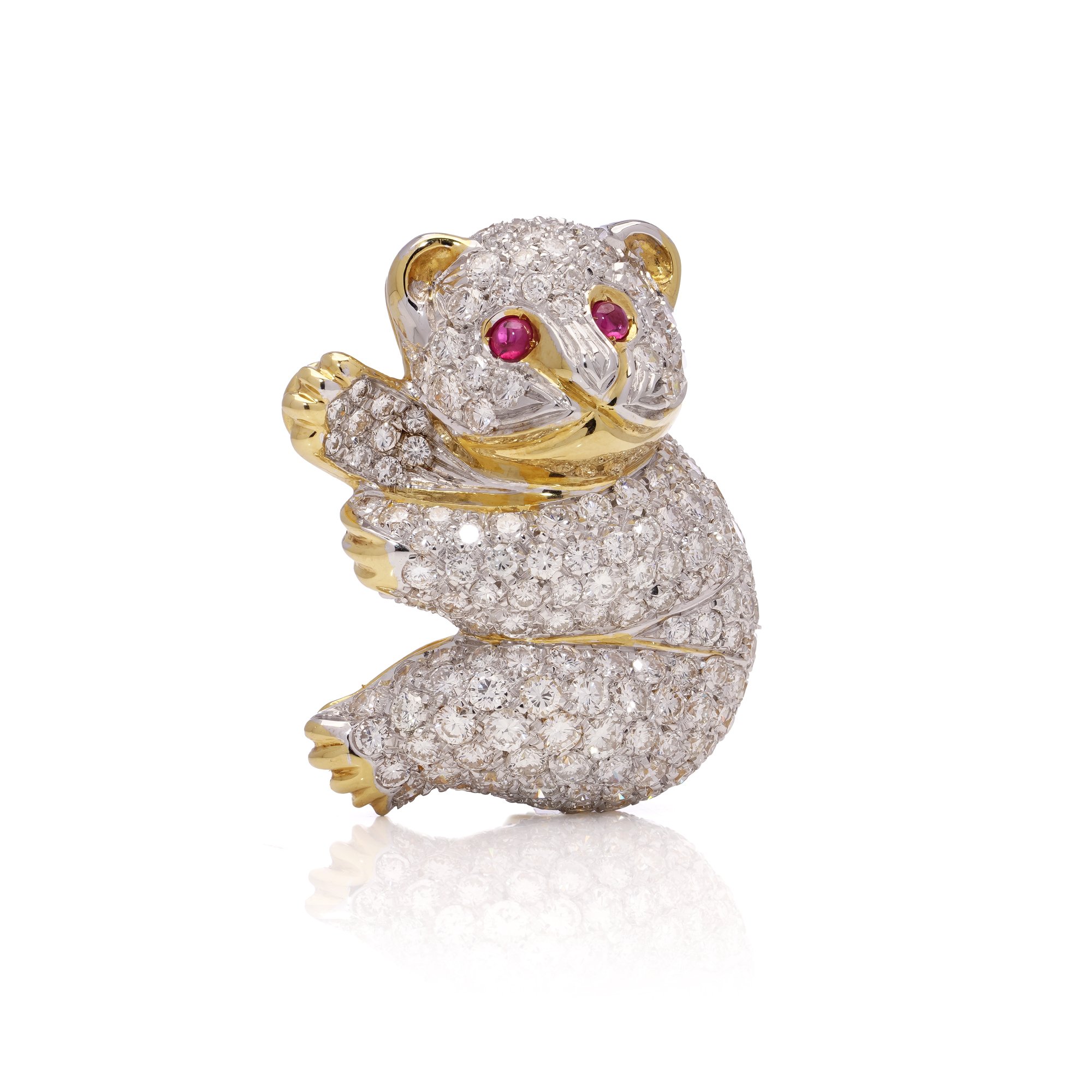 GOLD DIAMOND SET BEAR BROOCH 1.jpg