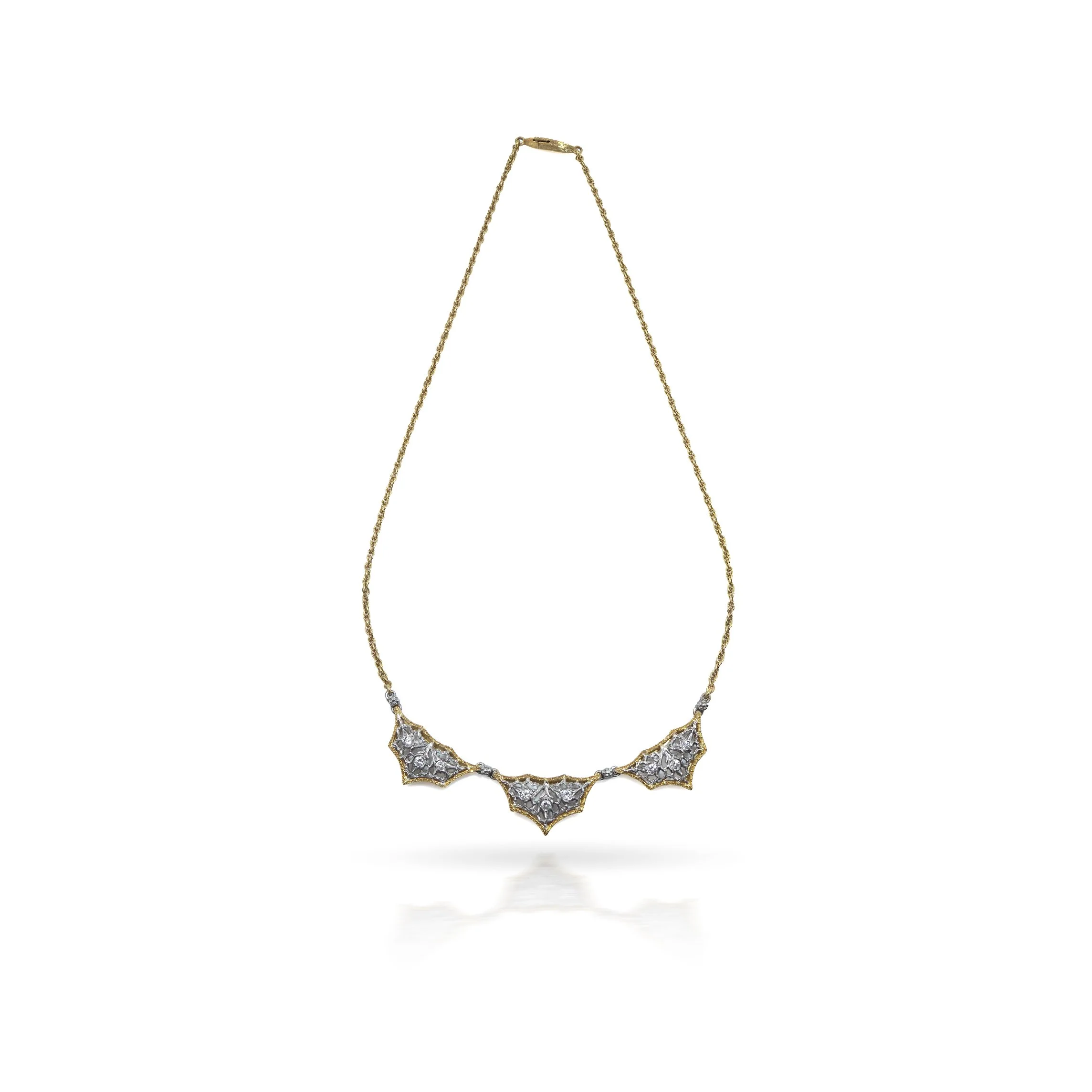 Vintage Buccellati 18KT Gold and Diamond Necklace