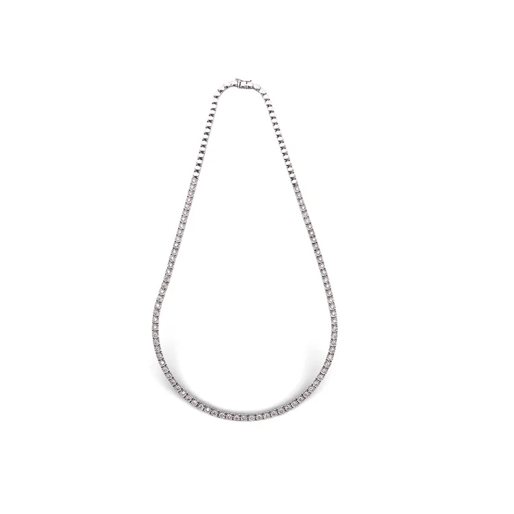 18KT White Gold Diamond Set Necklace