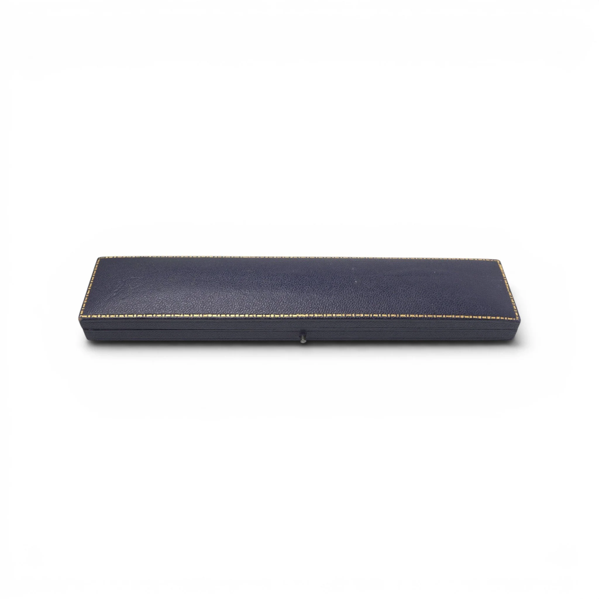 Antique Blue Leather Watch and Bracelet Box