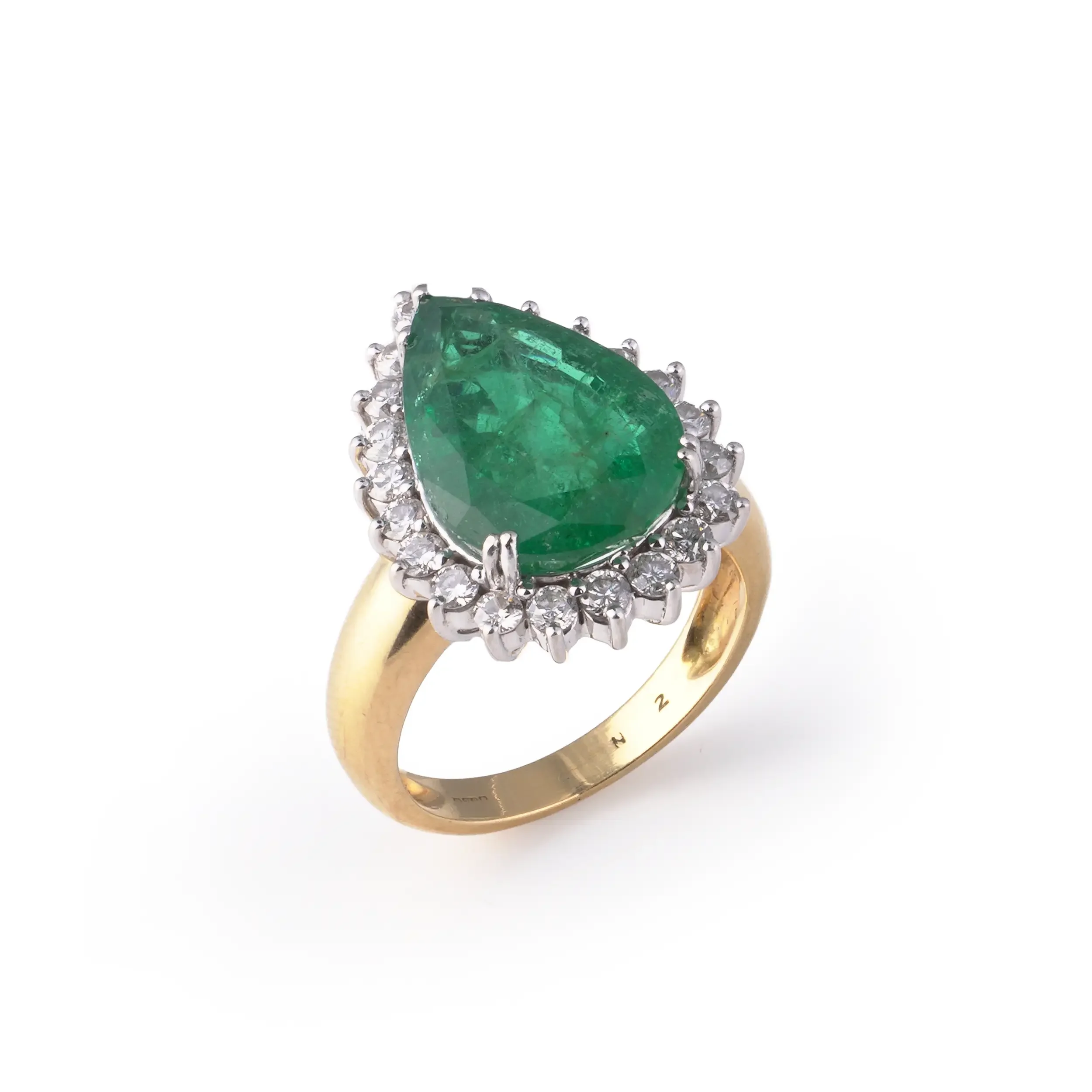Mozeris-Fine-Antiques-Vintage-6ct-Natural-Emerald-&-Diamond-Cluster-Ring6.webp