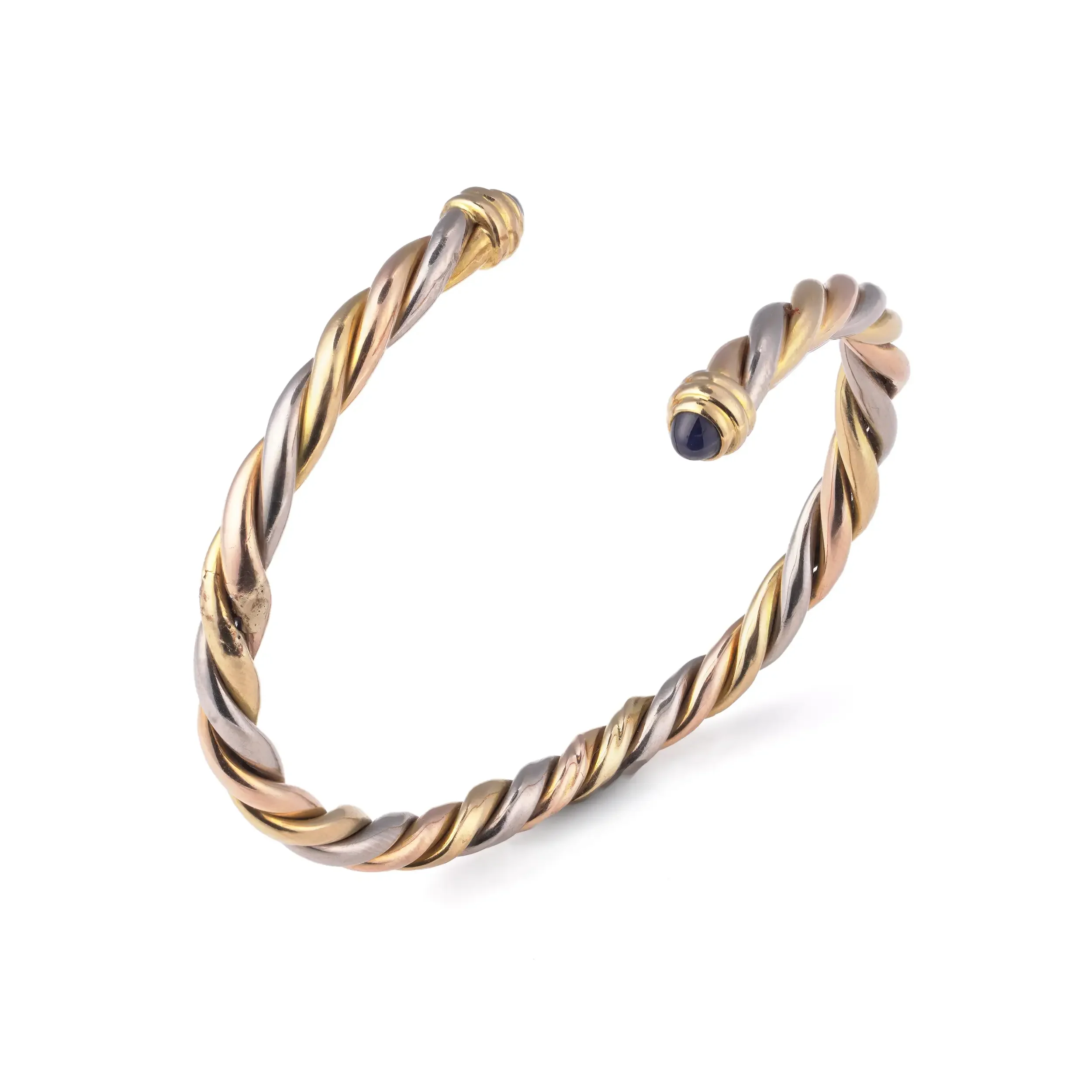 Mozeris-Fine-Antiques---Cartier-Trinity-18KT-Gold-Bangle-with-Cabochon-Sapphires2.webp