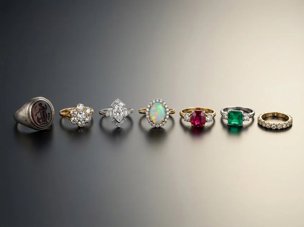 Antique Plate Rings Antique Rings | Victorian, Edwardian & Art Deco | Mozeris — Mozeris ...