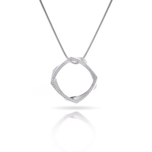 Tiffany & Co. Frank Gehry 18KT gold diamond pendant
