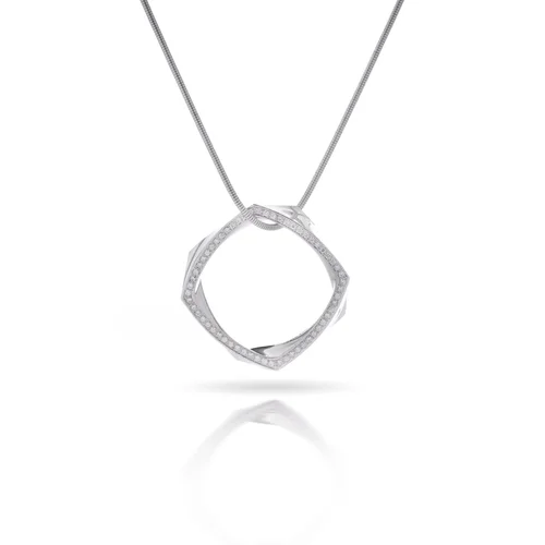 Tiffany & Co. Frank Gehry 18KT Gold Diamond Pendant Necklace