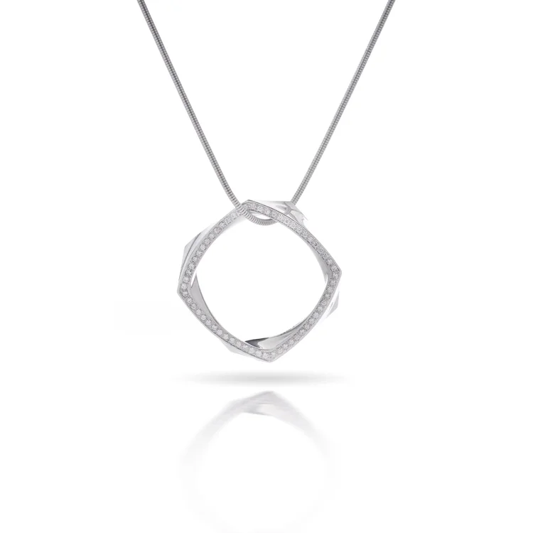 Tiffany & Co. Frank Gehry 18KT Gold Diamond Pendant Necklace