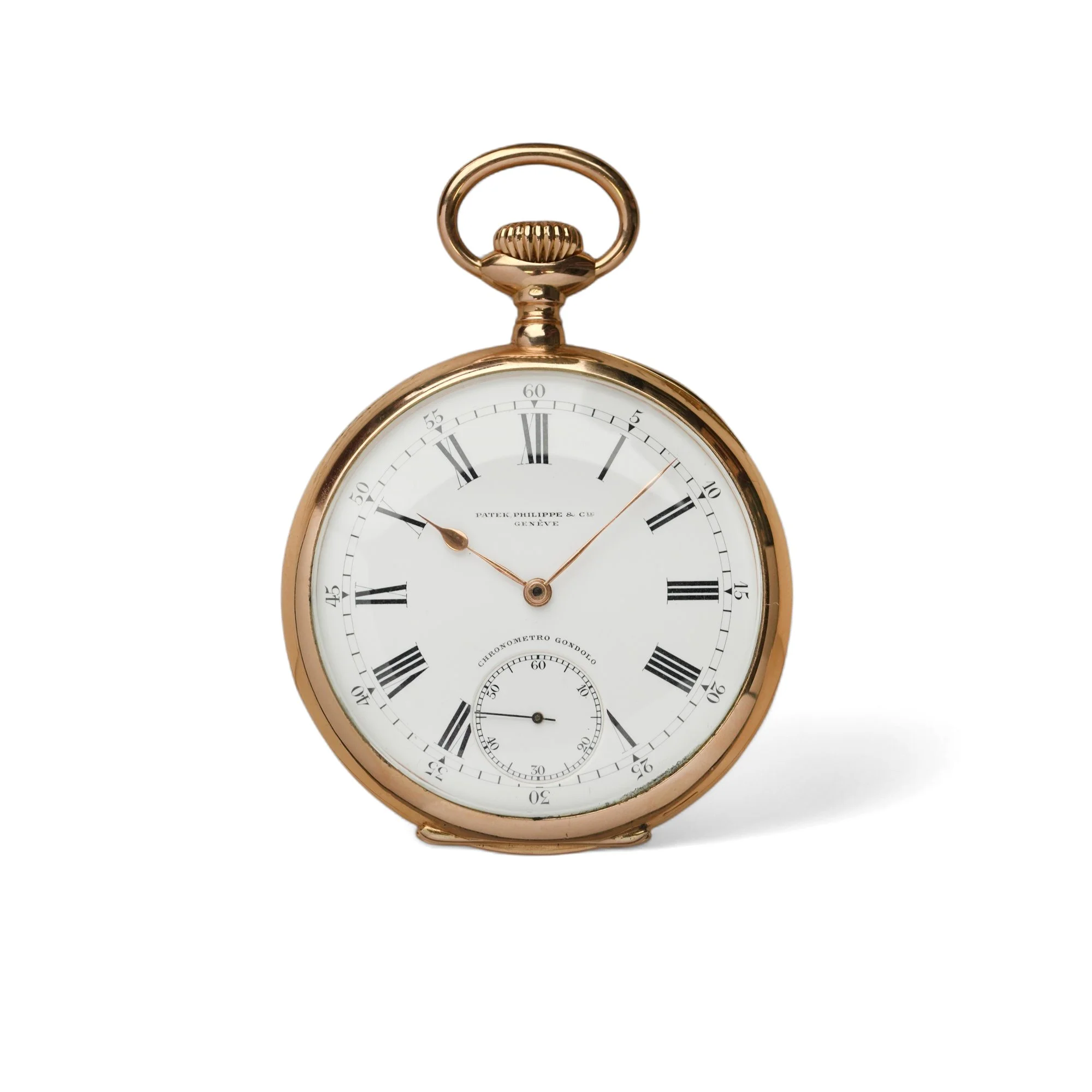 Patek Philippe Chronometro Gondolo 18kt Gold Openface Pocket Watch, 1900s