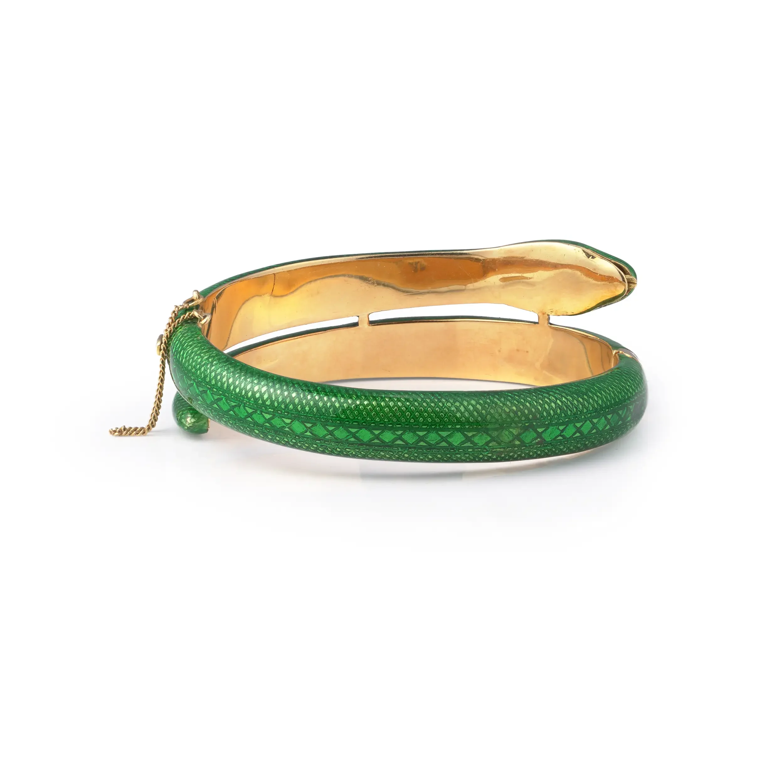 Mozeris-Fine-Antiques--Vintage-Green-Enamel-Snake-Bracelet-18KT-Gold-Circa-1970s-3.webp