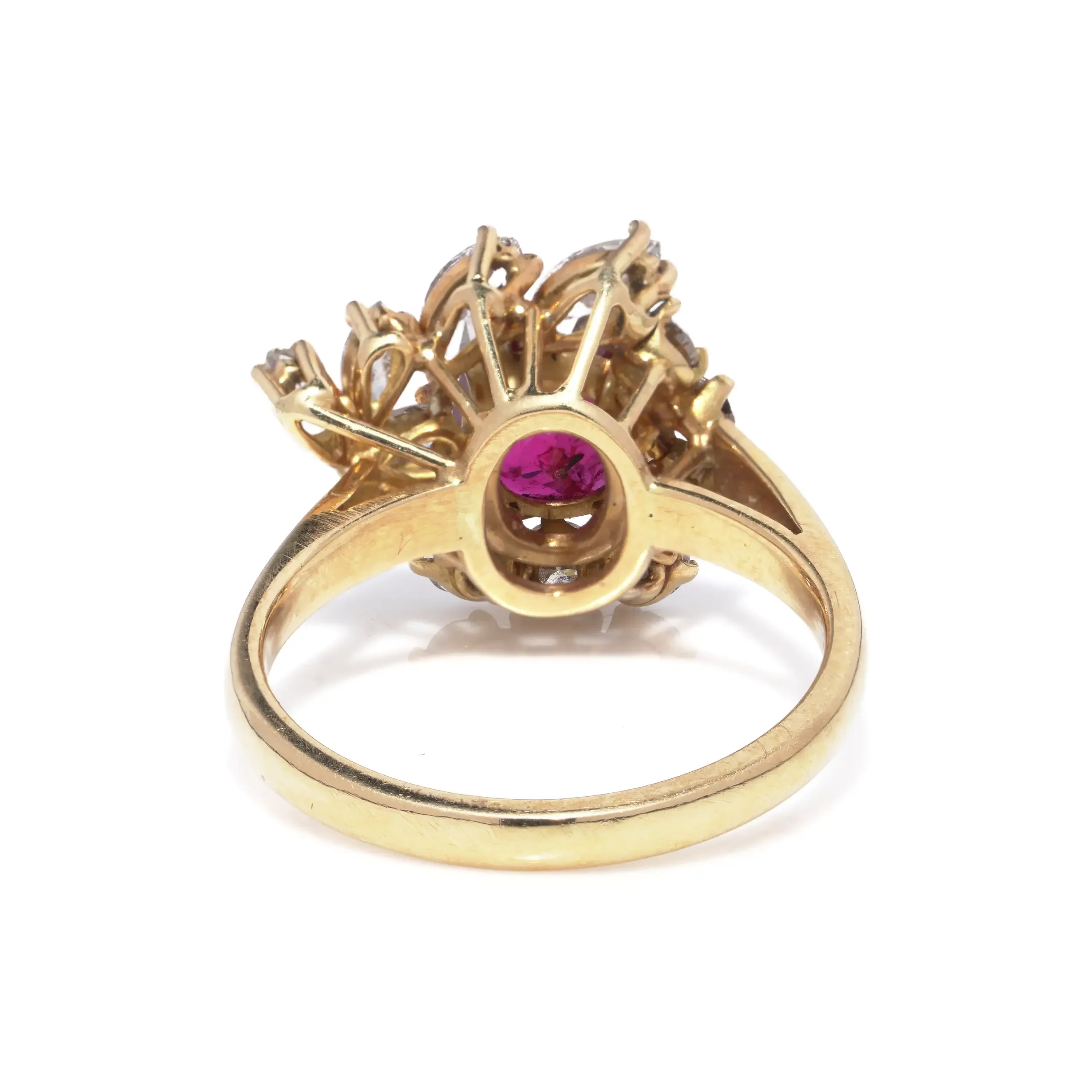18kt-gold-natural-ruby-marquise-diamond-cluster-ring-uk-l-half-Mozeris-Fine-Antiques3.webp