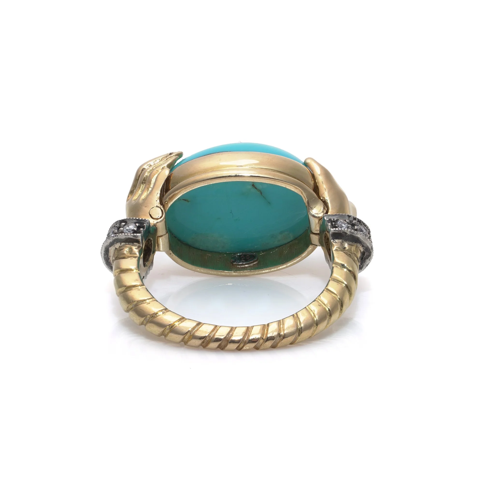 mozeris-fine-antiques-vintage-18kt-gold-turquoise-diamond-hand-ring5.jpg
