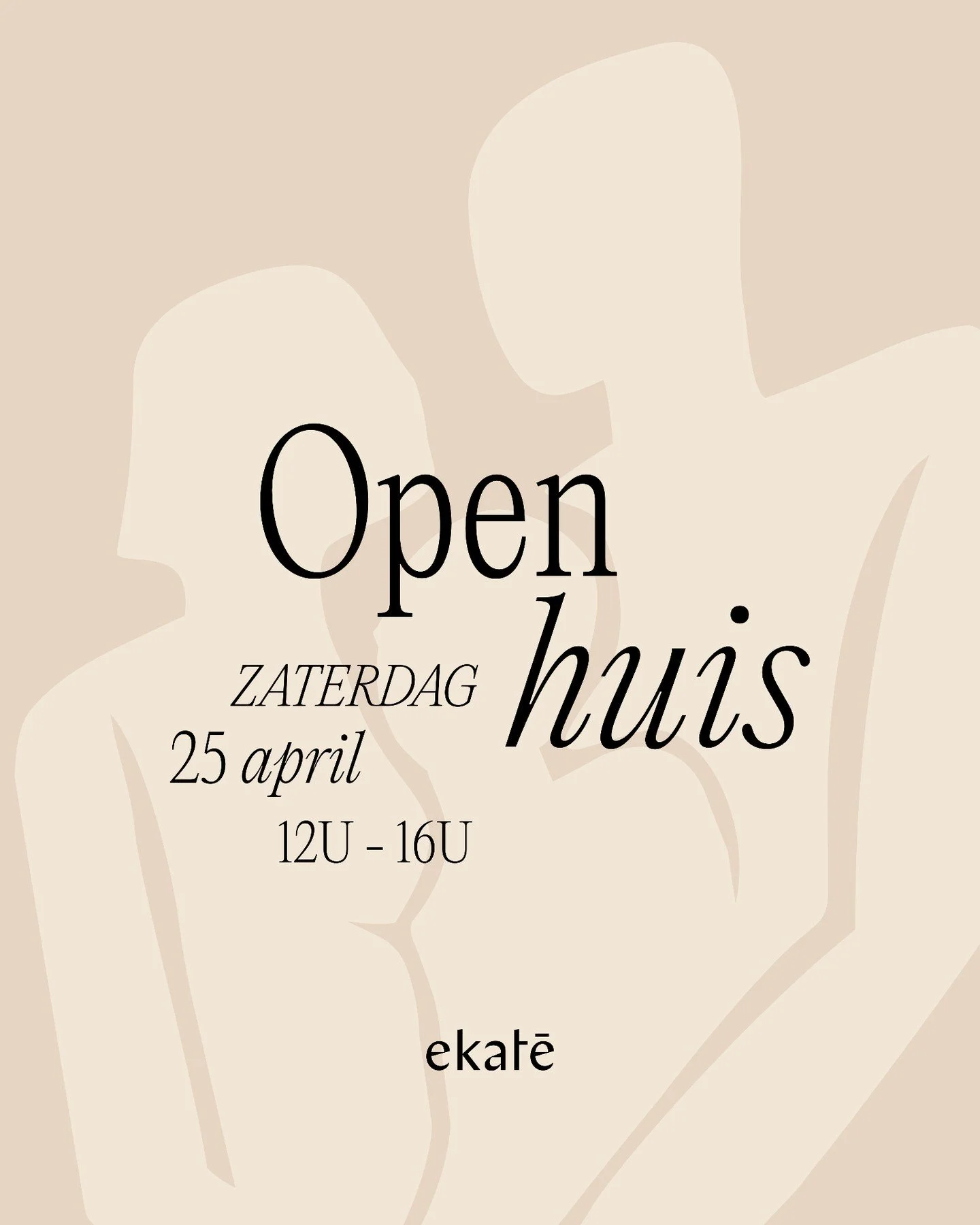 Een open deur. Een warme plek. Een nieuw begin.
Op zaterdag 25 april verwelkomt ekatē je voor een open huis &mdash; een huiselijke middag waar zorg voor het hele gezin centraal staat.

Kom binnenwandelen, maak kennis met wie we zijn en wat we doen. E