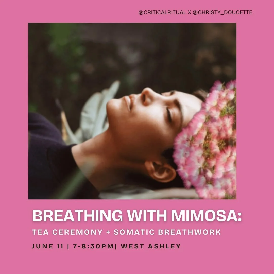 Popping in to share about next in-person breathwork and some reflections from May. 

June 11 will be joining my dear friend and herbalist @criticalritual for a Breathwork + Tea Ceremony with Mimosa. One of my favorite events from last year and we are