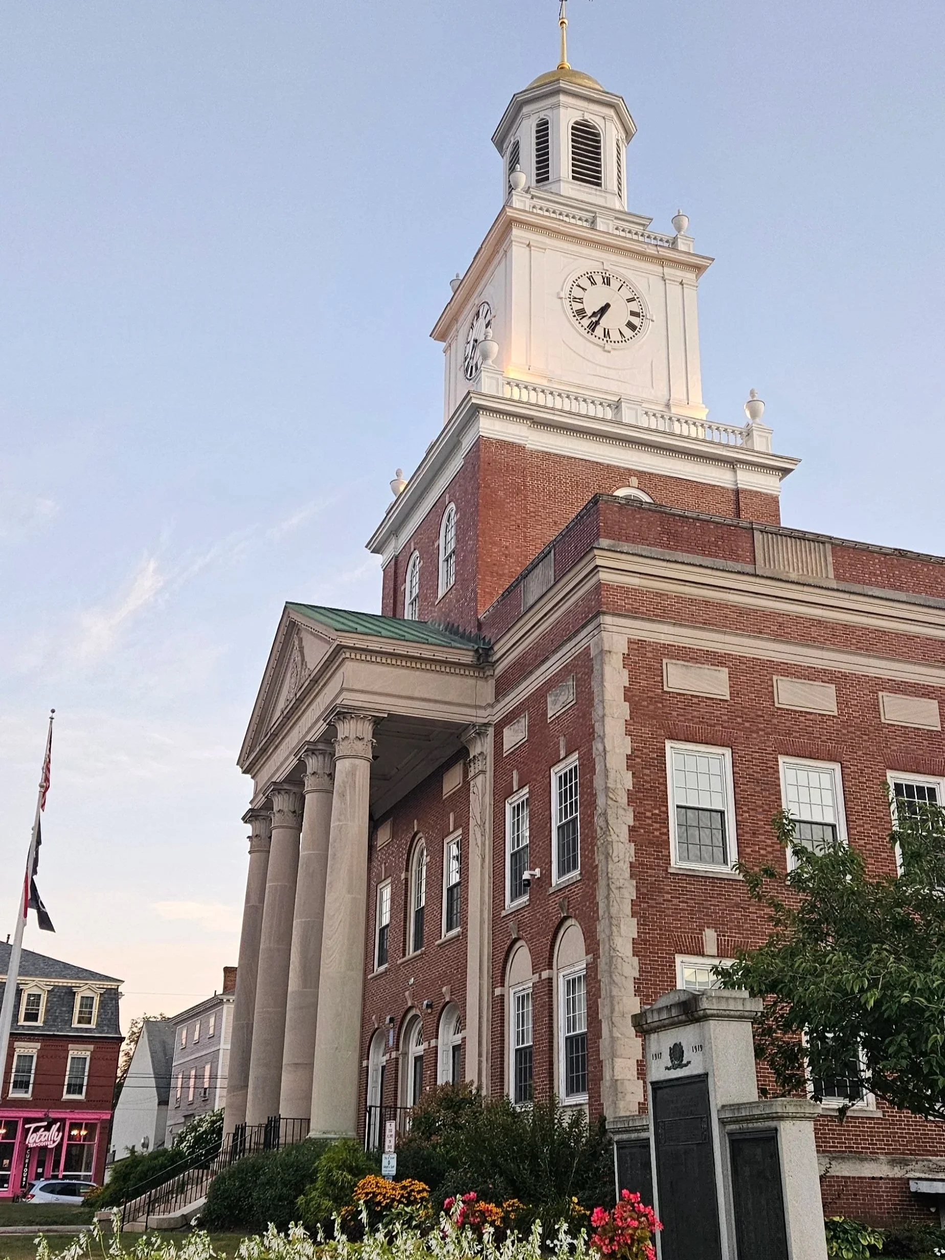 Looking up at Dover City Hall