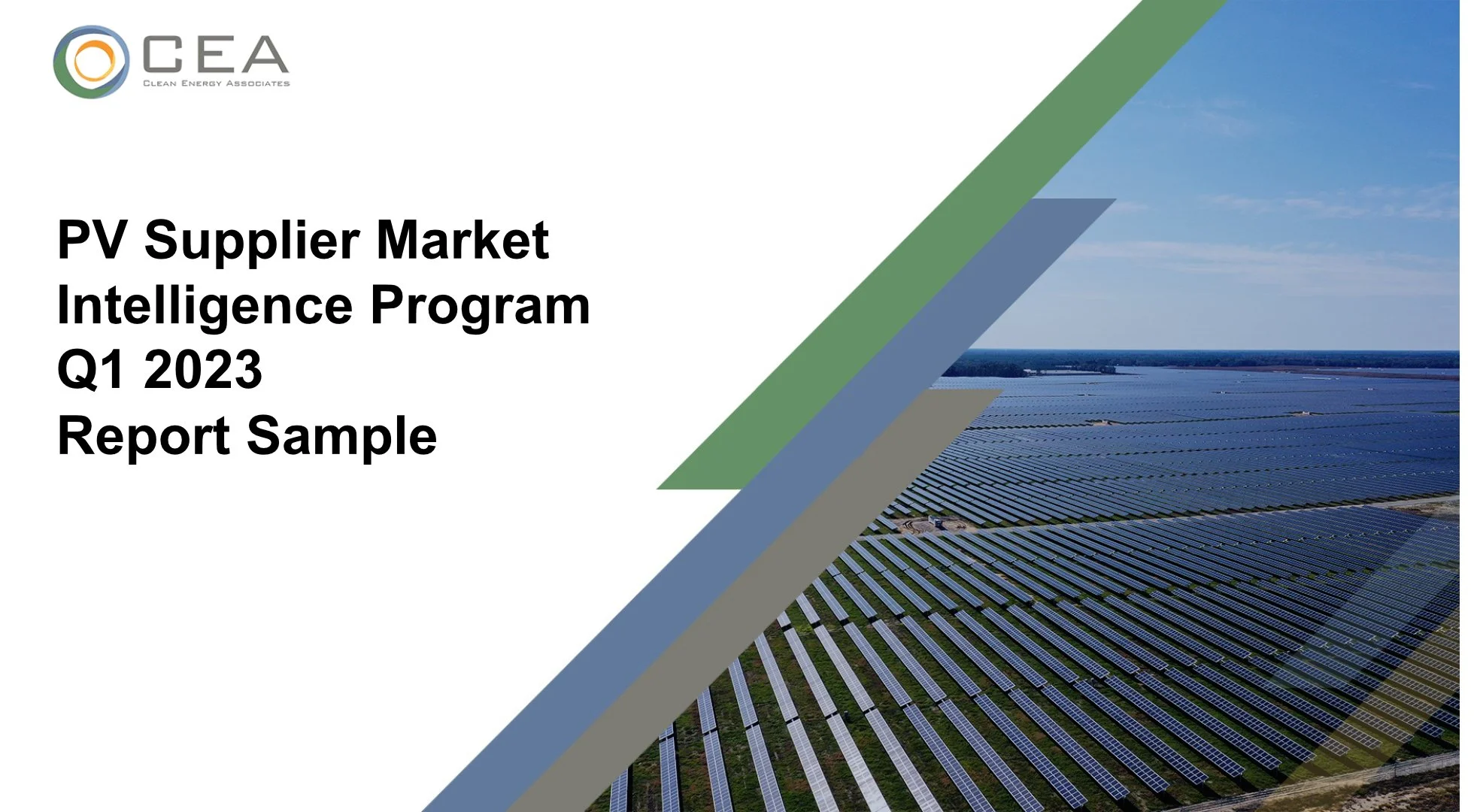 PV Supplier Market Intelligence Report (Q1 - 2023)