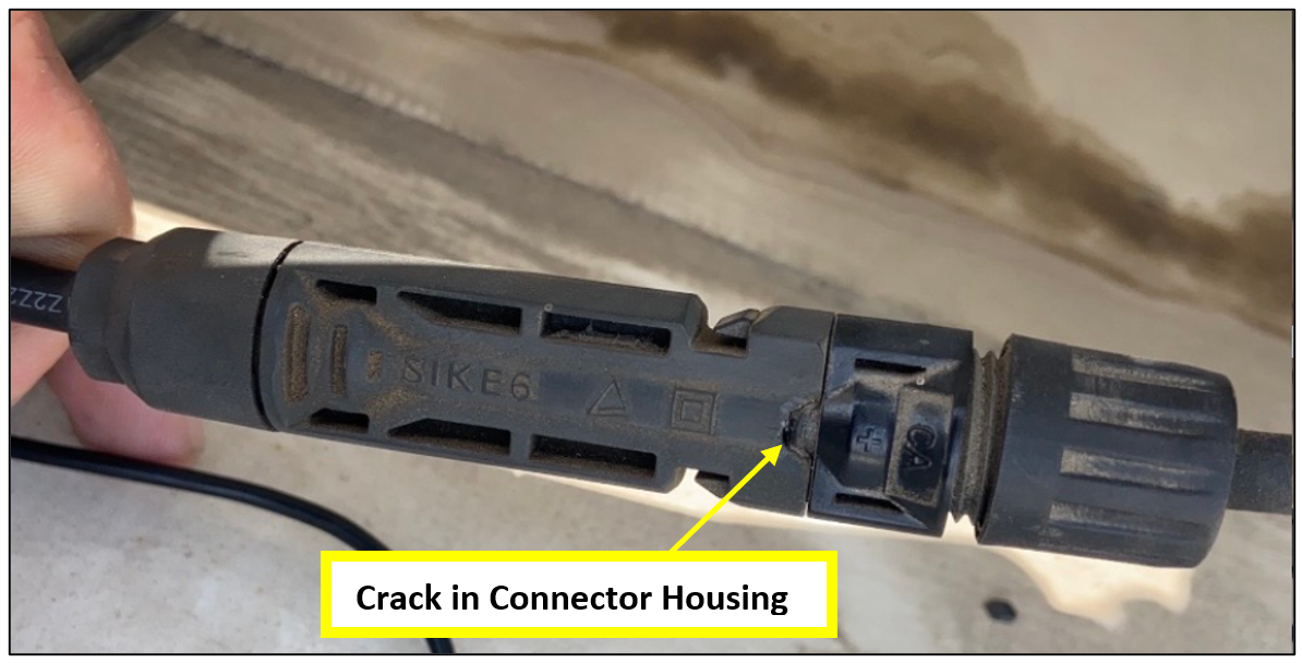 Mismatched and cracked field-made connector
