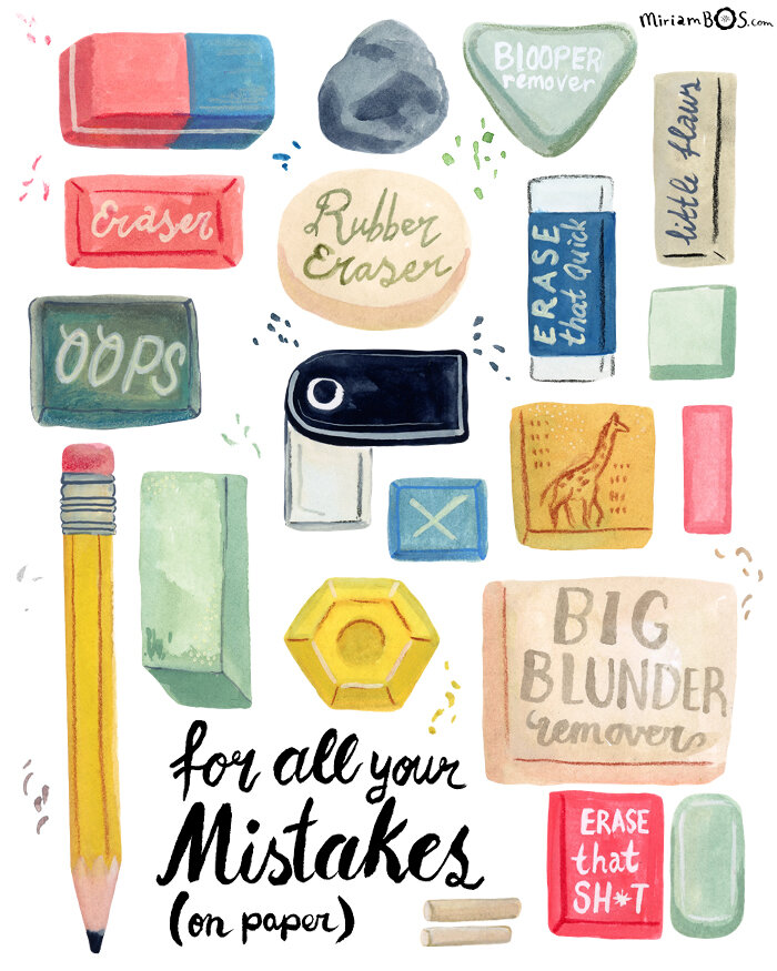 A rubber eraser etiquette nobody told me about — Miriam Bos - illustration  and surface design
