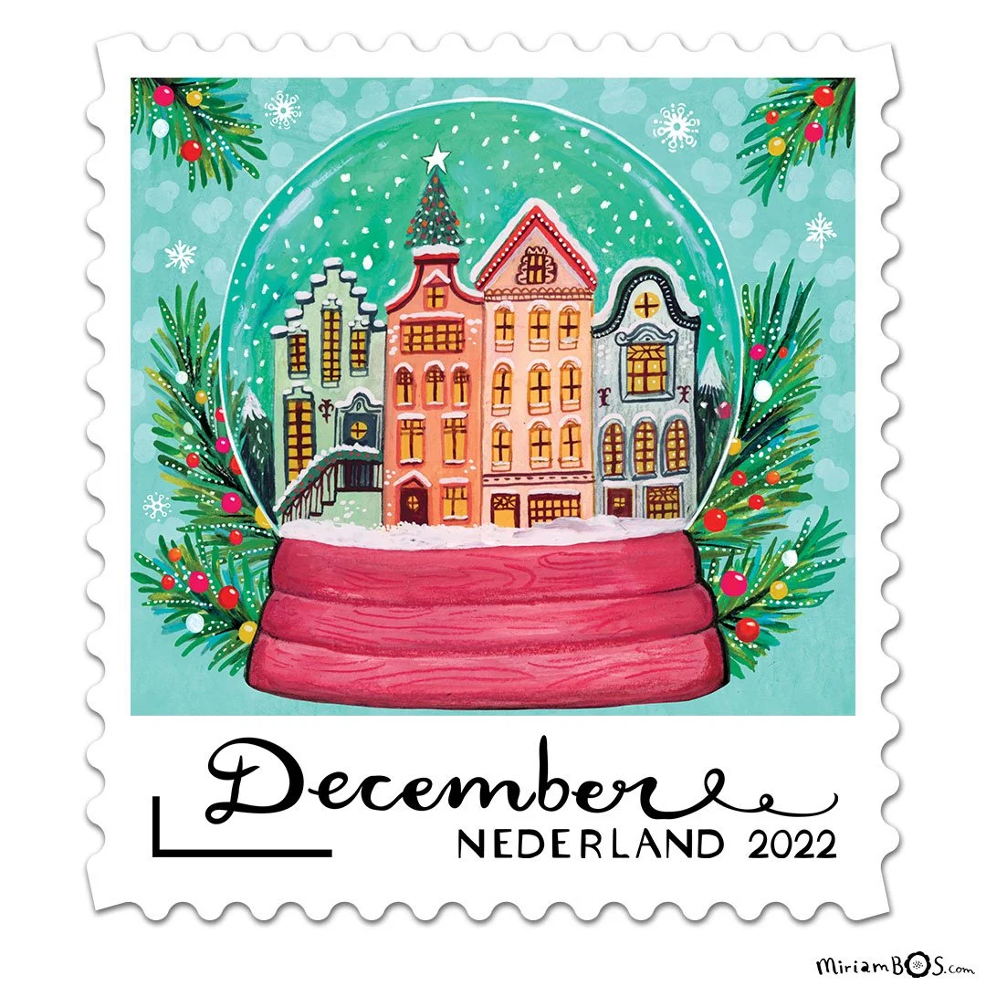 De Decemberzegels 2022 van PostNL werden ontworpen door — Miriam Bos