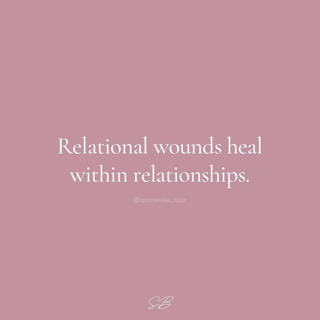 An example of a relational wound may be: not being seen or heard in relationship 

To heal, it is not enough to just know where this comes from &ndash; but to also help the body and nervous system have the felt-sense experience of &ldquo;I am seen ri