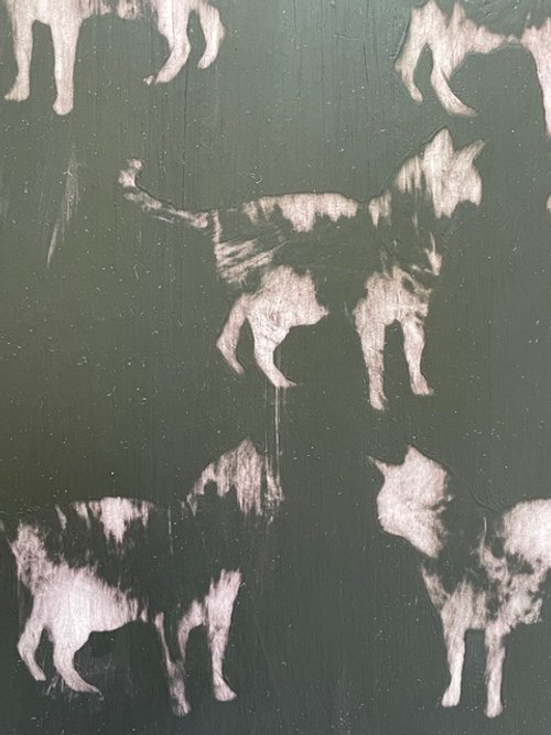 'Ghost Cats 1’ by Nicola Bouwer – Original oil painting from the Ghost series, 42x30cm.