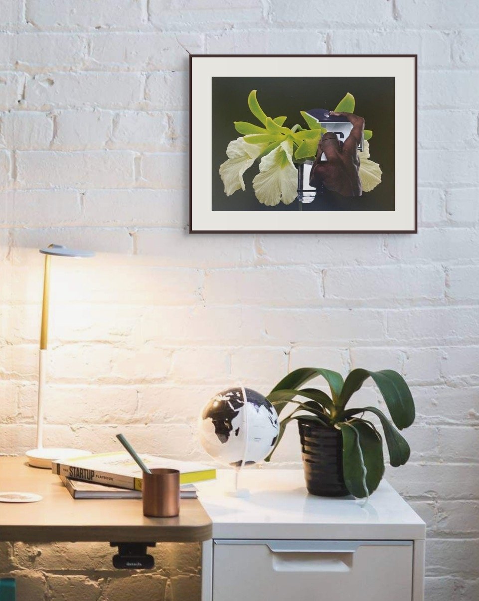 Unframed contemporary analogue collage artwork No. 26 by Nicola Bouwer, A4 size.