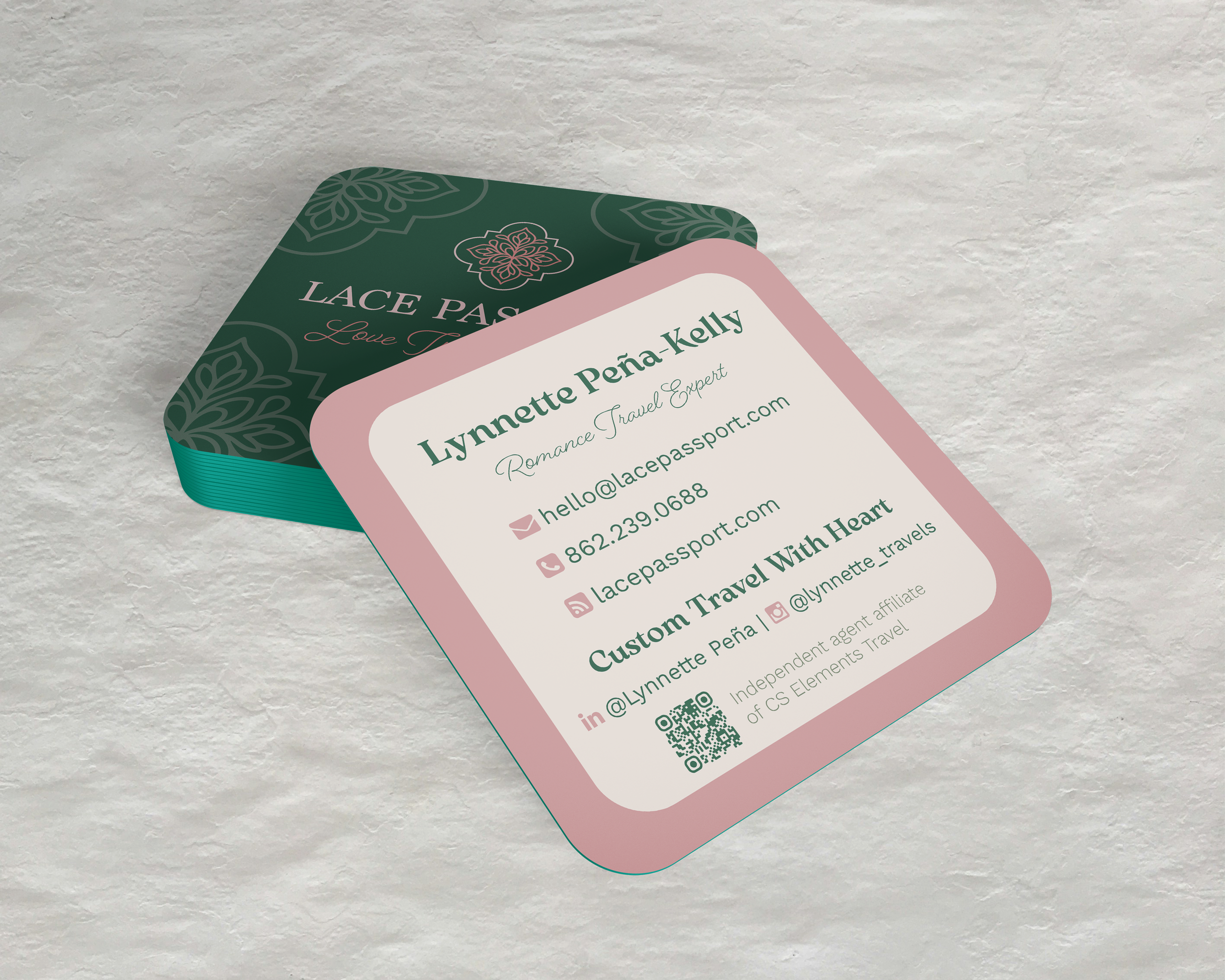 Lace Passport Canvas Bag