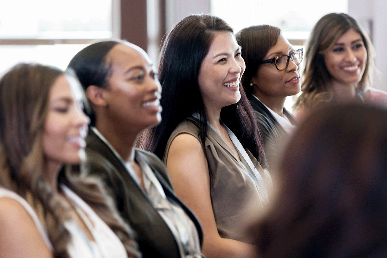 Women watching conference