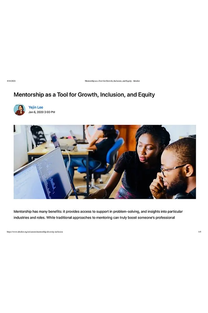Mentorship as a Tool for Growth, Inclusion, and Equity - Idealist