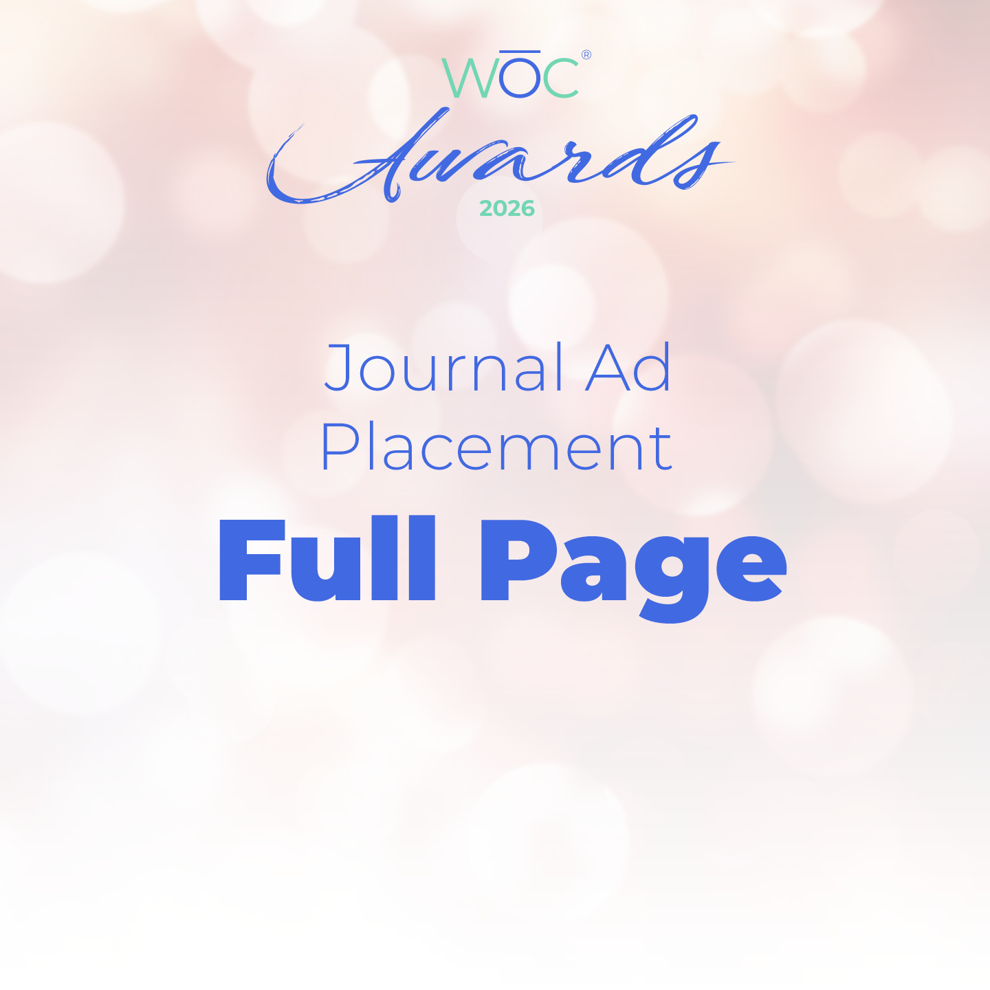 WOC Awards 2026 - Journal Ad Placement
